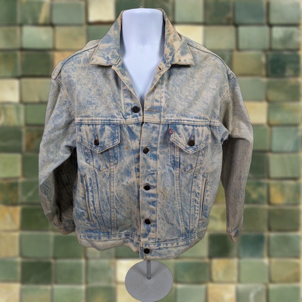 Levi's VINTAGE LEVIS Trucker Jacket Jean Men M 70507-0219 Acid Wash Distressed USA Jacket Size US 31 - 1 Thumbnail