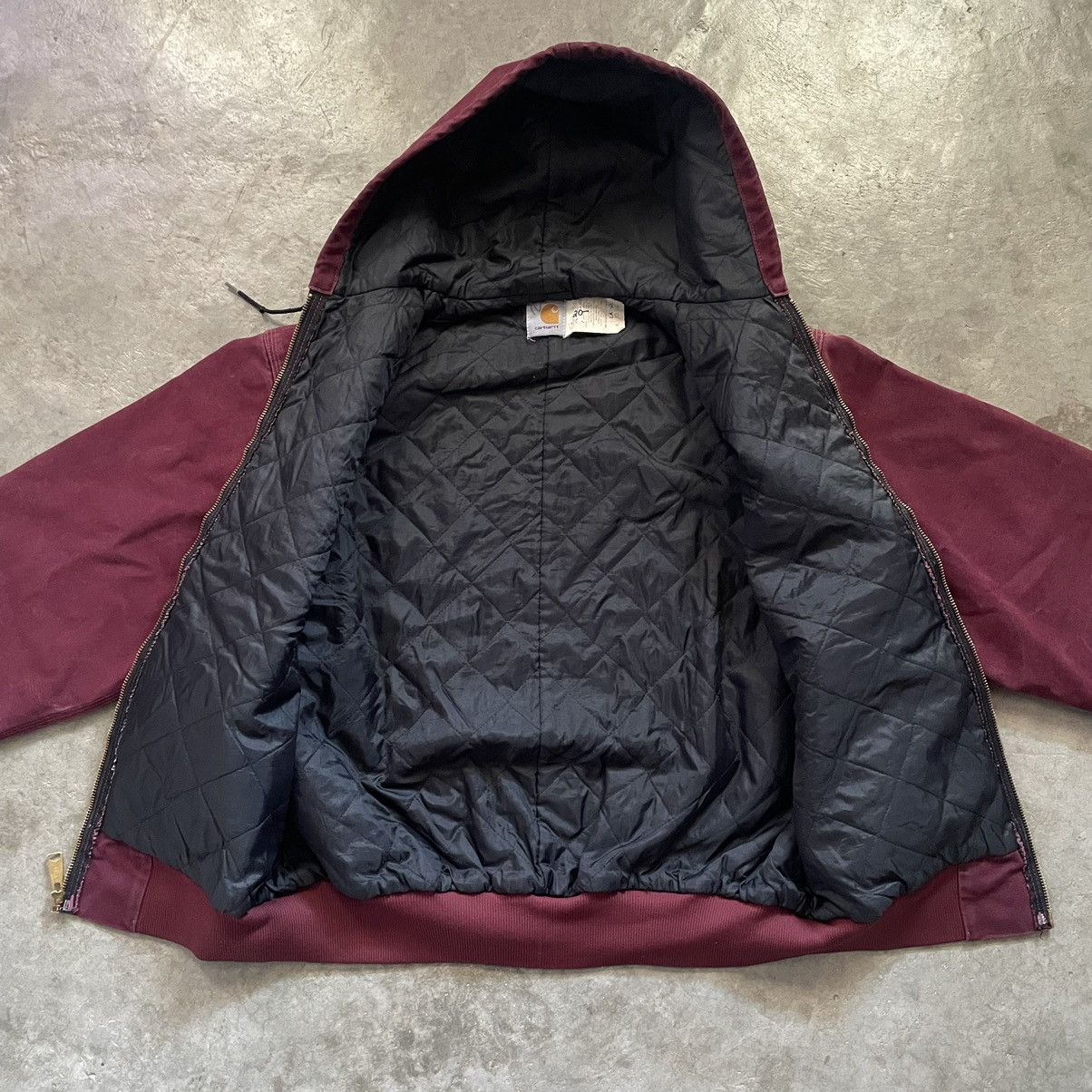 Carhartt × Vintage 90s Carhartt Duck Jacket BRG Burgundy JQ246 Size US L / EU 52-54 / 3 - 5 Thumbnail