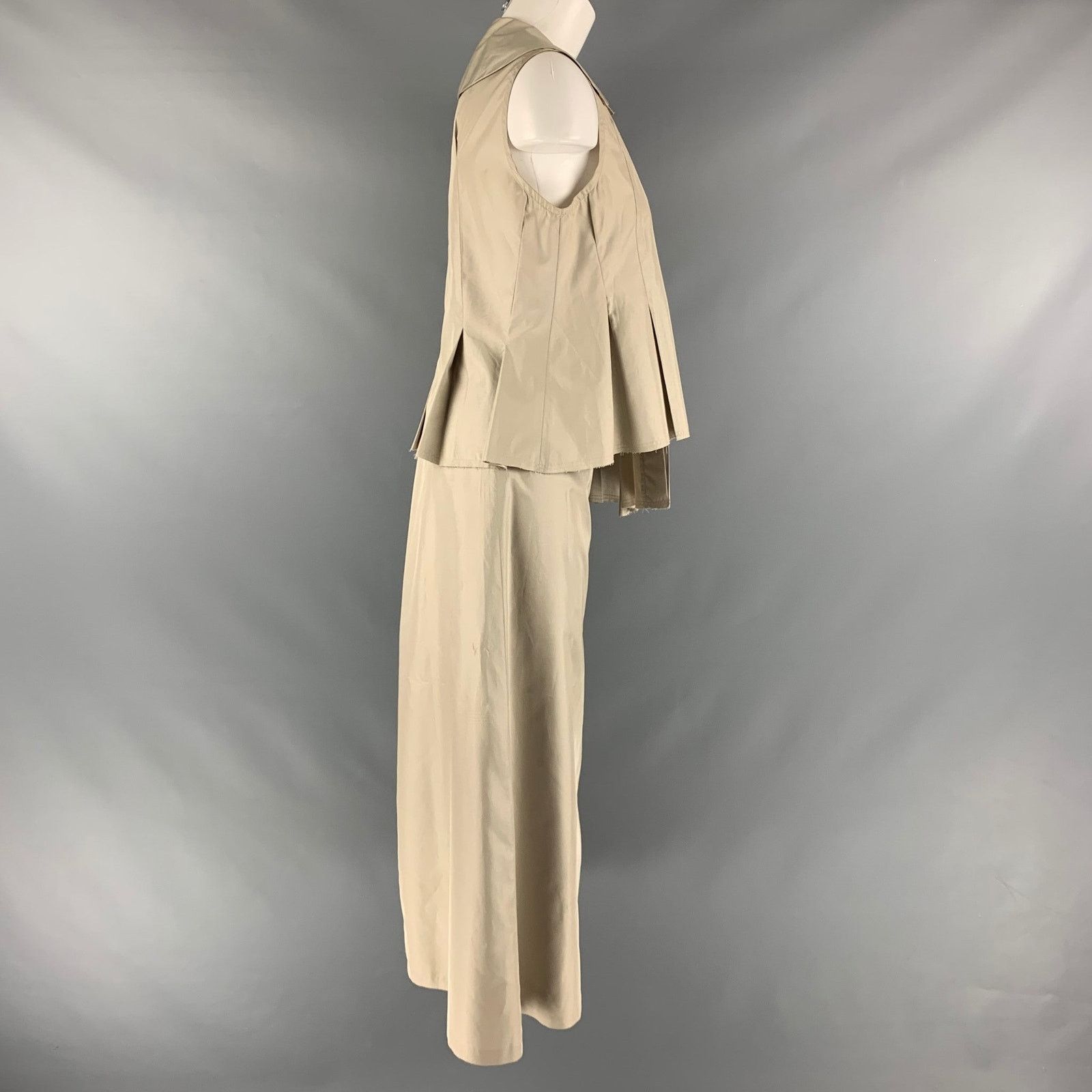 Other NOBU NAKANO M Green Sage Polyester Sleeveless Skirt Suit Size 30" / US 8 / IT 44 - 2 Thumbnail