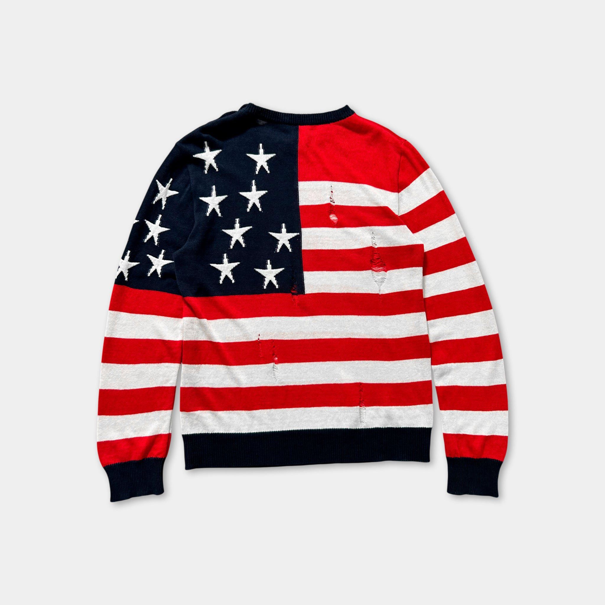 Balmain Balmain SS16 USA Flag Red White Striped Runway Sweatshirt Size US M / EU 48-50 / 2 - 5 Thumbnail