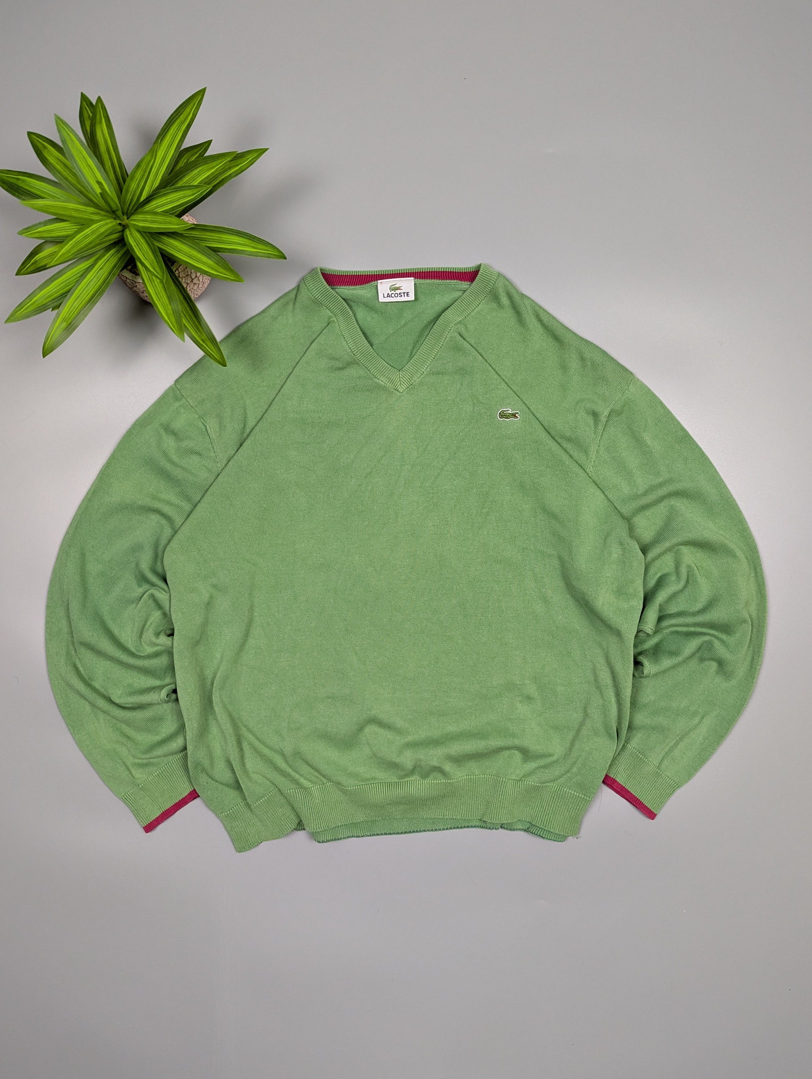 Lacoste Classic Lacoste Vintage Tennis Sweater Moss Green Size XXL / US 16-18 / IT 52-54 - 1 Thumbnail