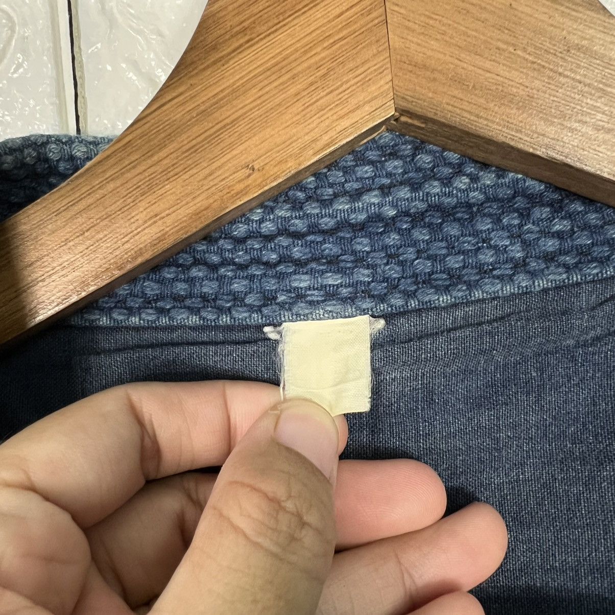 Japanese Brand Vintage Blue Indigo Sashiko Thick Weave Kimono #4113-C187 Size US XL / EU 56 / 4 - 13 Thumbnail
