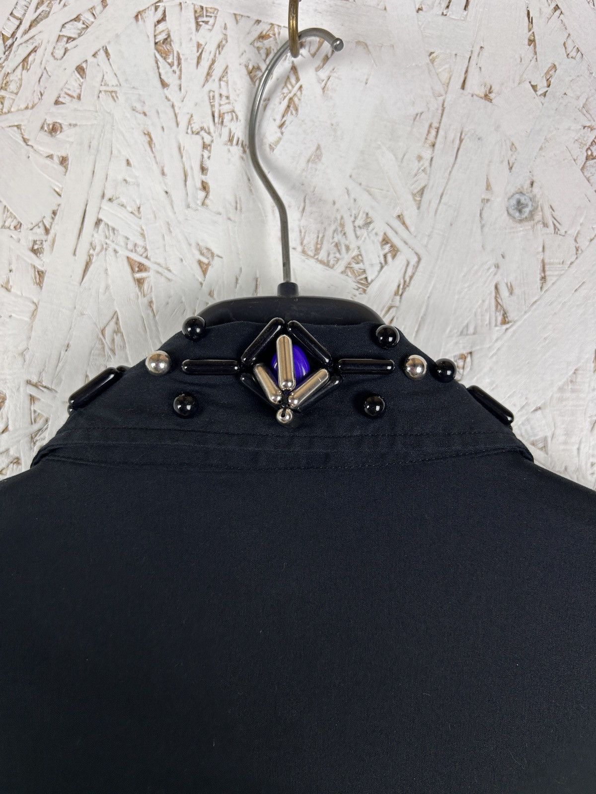 Prada Vintage Prada Crystal Embellished Long Sleeve Shirt Size S / US 4 / IT 40 - 9 Thumbnail