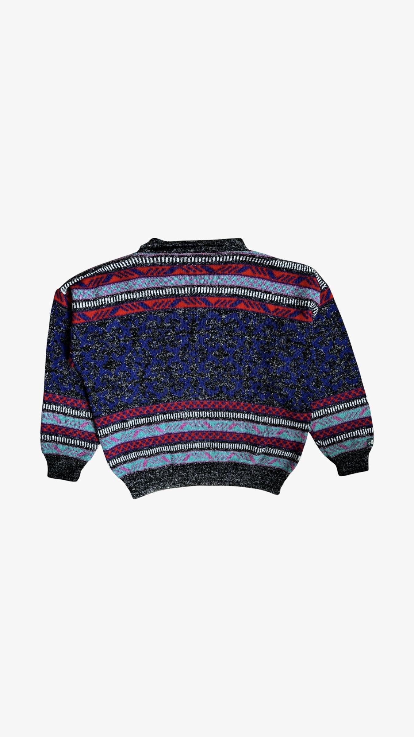 Ellesse Vintage 80s Men's Ellesse Knitted Wool Blend Collared Jumper Size US M / EU 48-50 / 2 - 5 Thumbnail