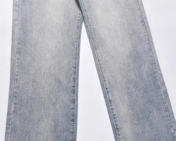 VIBE Men's street American wide-leg loose washed straight jeans Size US 32 / EU 48 - 4 Thumbnail