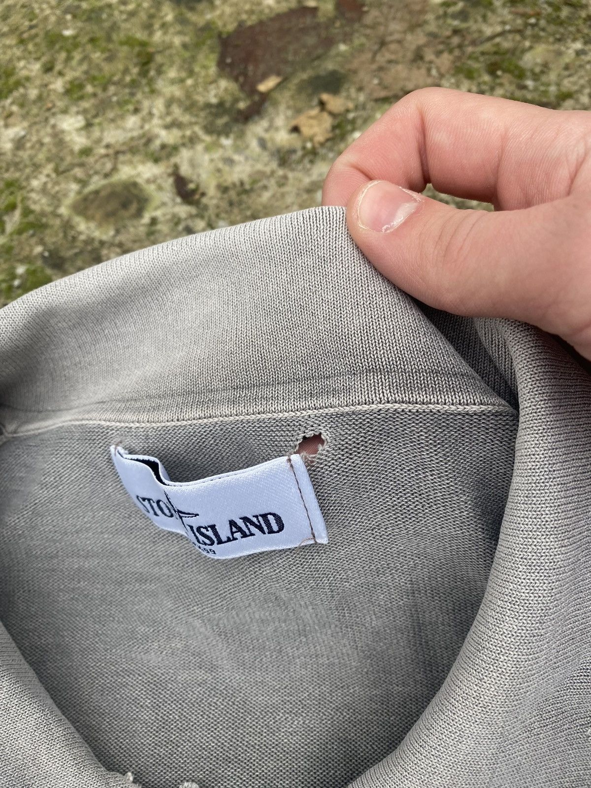 Stone Island × Vintage Stone Island Beige Button Sweater Jumper Size US L / EU 52-54 / 3 - 3 Thumbnail