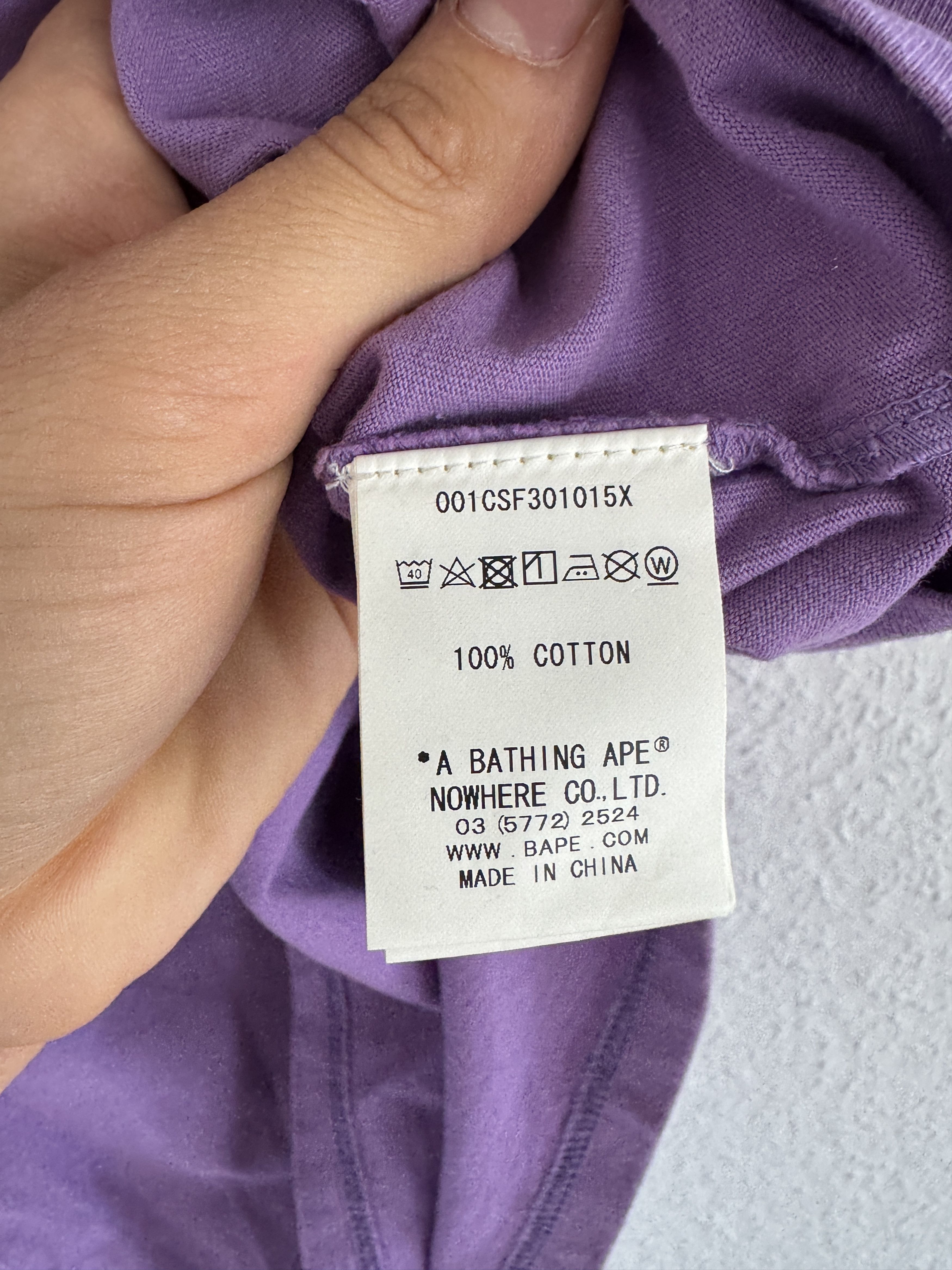 Bape Gradation Logo Tee Purple Size US XXL / EU 58 / 5 - 11 Thumbnail