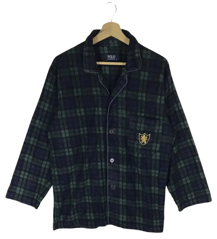 Vintage Polo Fleece Checkered Nightwear