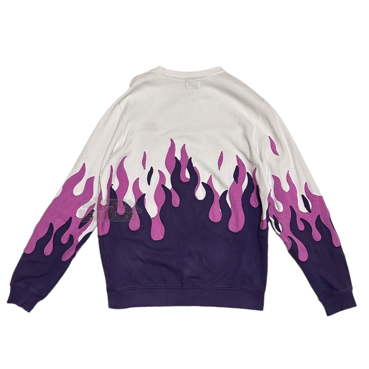 Nike Nike Crewneck Double Flame Purple White “Lozo” 597 Reworked Size US XL / EU 56 / 4 - 4 Thumbnail