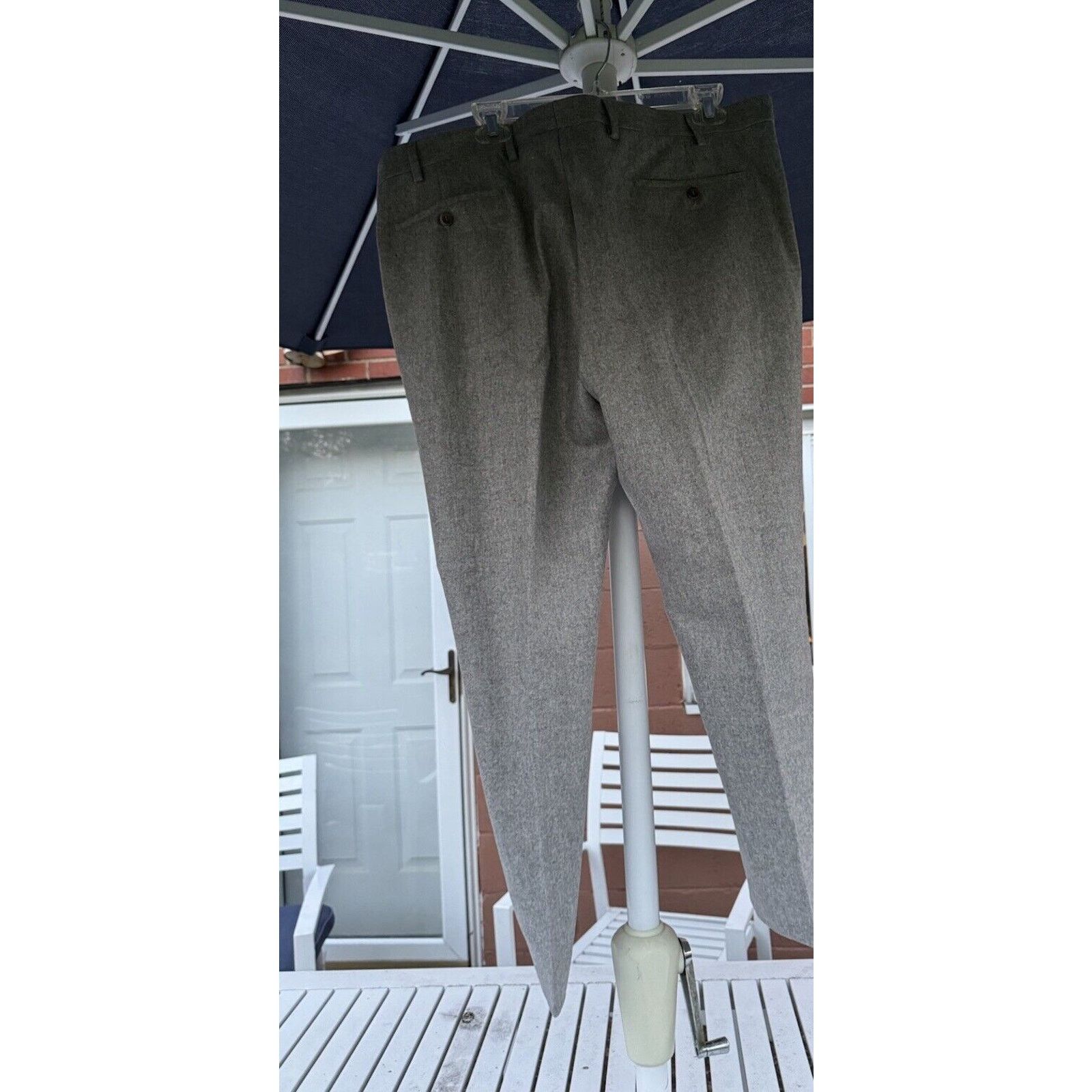 Loro Piana Loro Piana Trousers Wool Flannel Tweed Gray 58/28 Ins Pants Size US 42 / EU 58 - 8 Thumbnail
