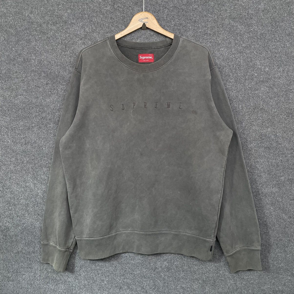 Supreme Supreme Spell Out Smokey Grey Oversize Crewneck Size US L / EU 52-54 / 3 - 1 Thumbnail