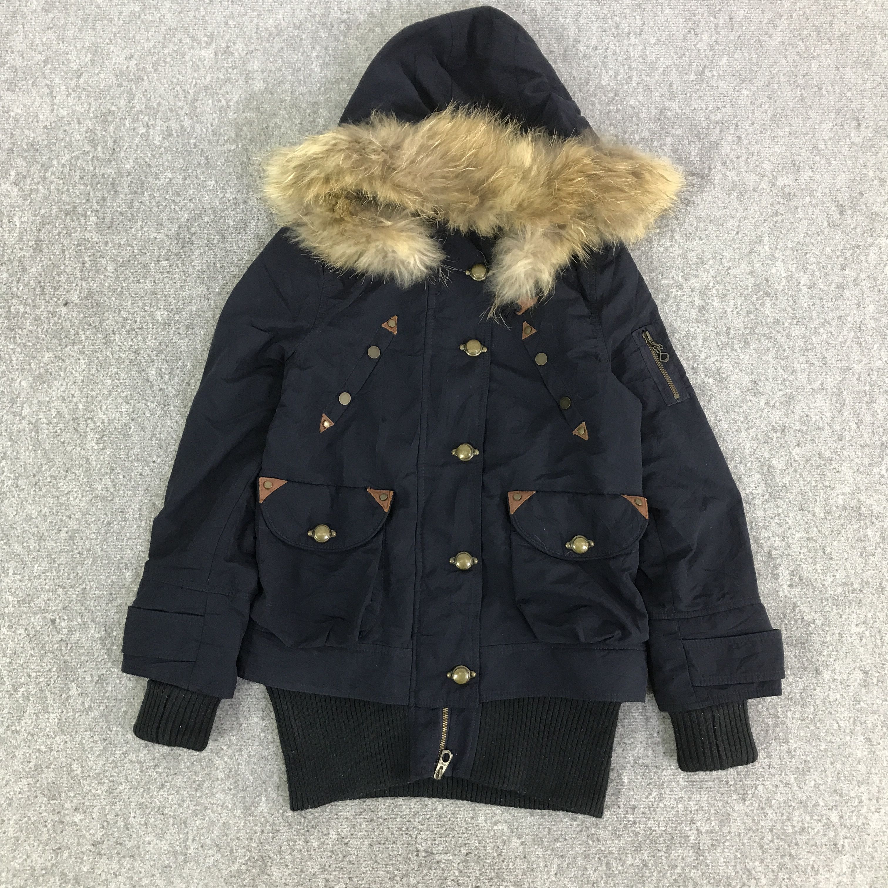 Japanese Brand SPIRAL GIRL WINTER STYLE FUR HOODIE JACKET K122B14 Size M / US 6-8 / IT 42-44 - 1 Thumbnail