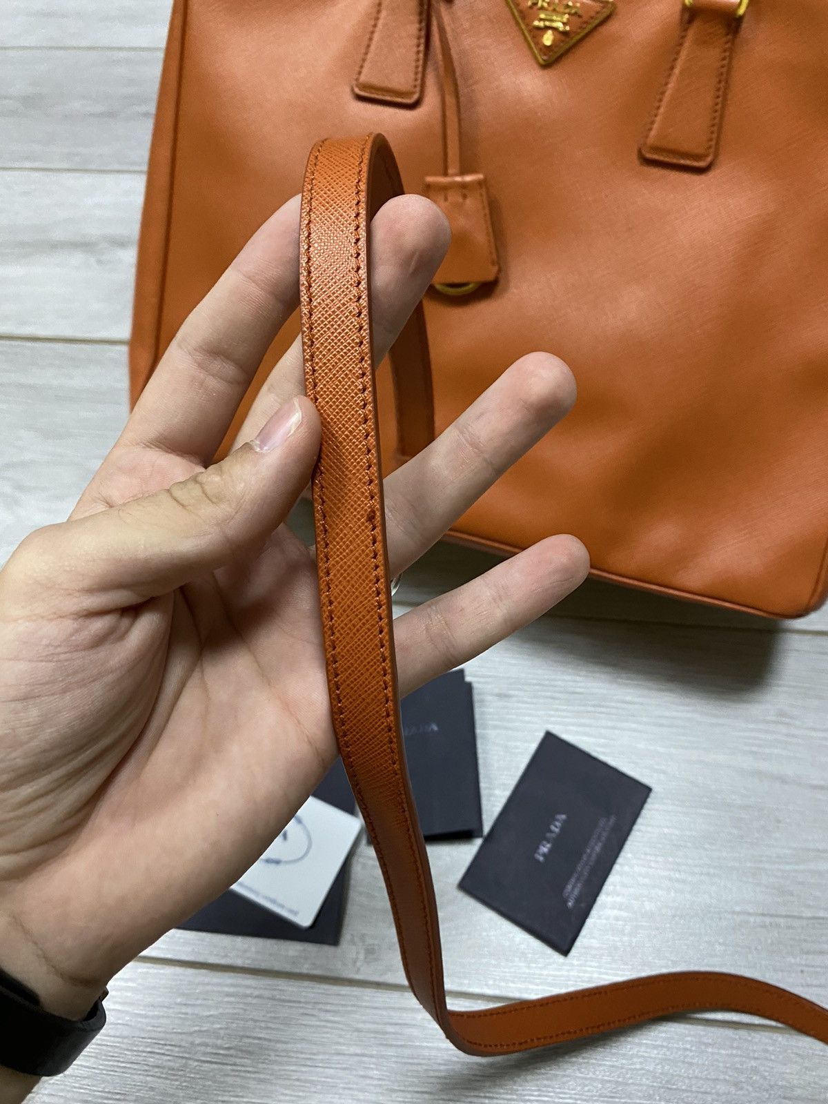 Prada Prada Milano Leather Saffiano selfbridge tote double zip bag Size ONE SIZE - 7 Thumbnail
