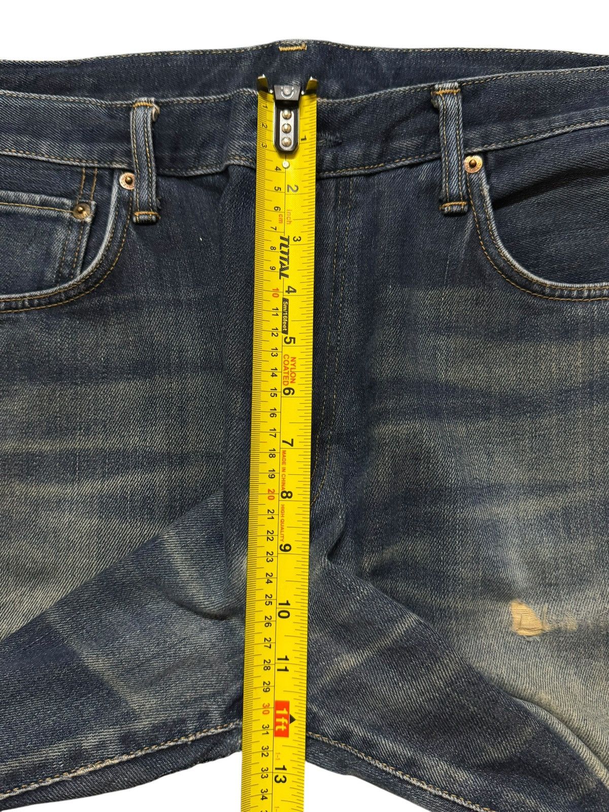 Edwin Vintage 90s Japan Edwin 504 Faded Wash Distress Straight Leg Size US 36 / EU 52 - 11 Thumbnail