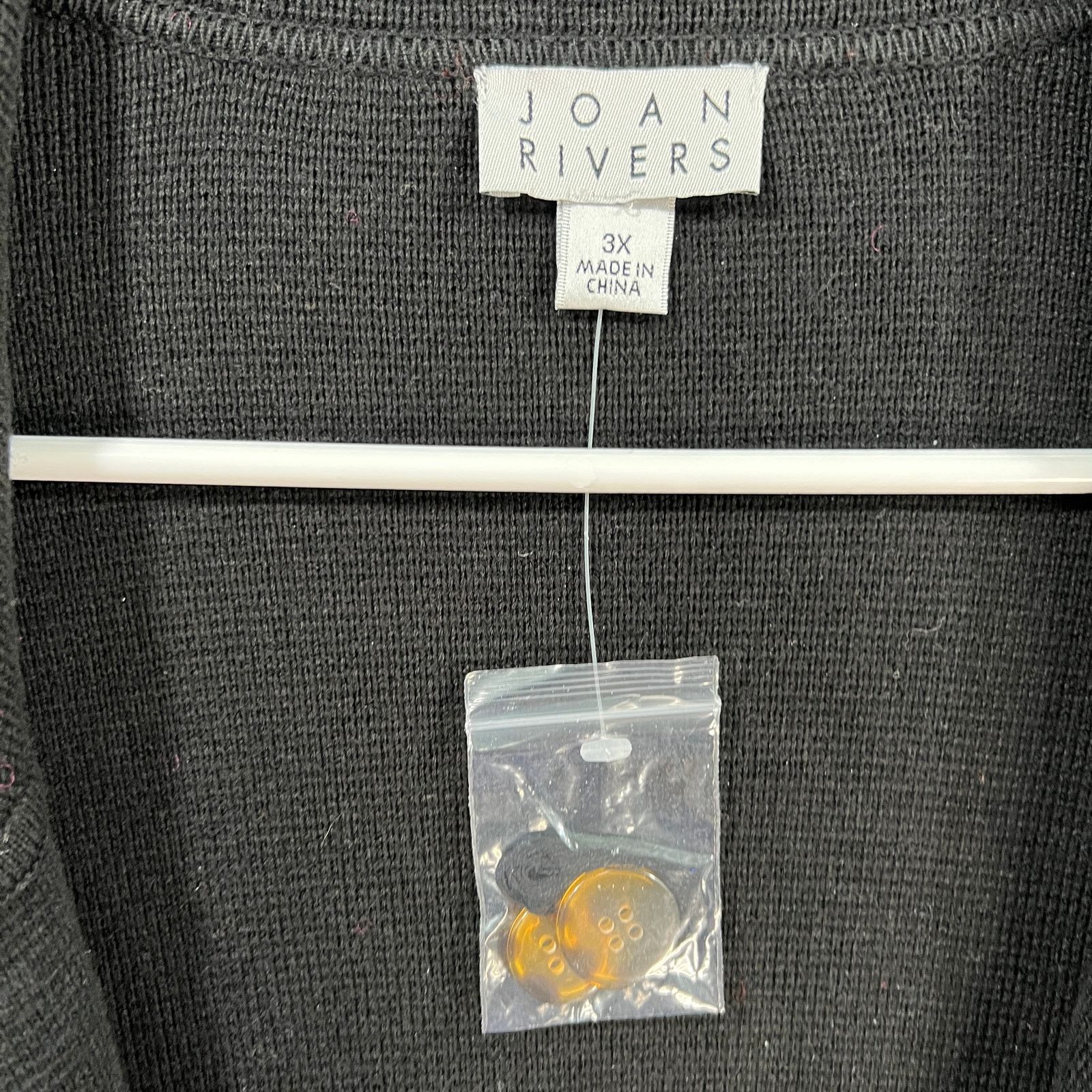 Other Joan Rivers Milano Knit Sweater Blazer Black, Size 3X Size 3XL / US 20-22 - 3 Thumbnail