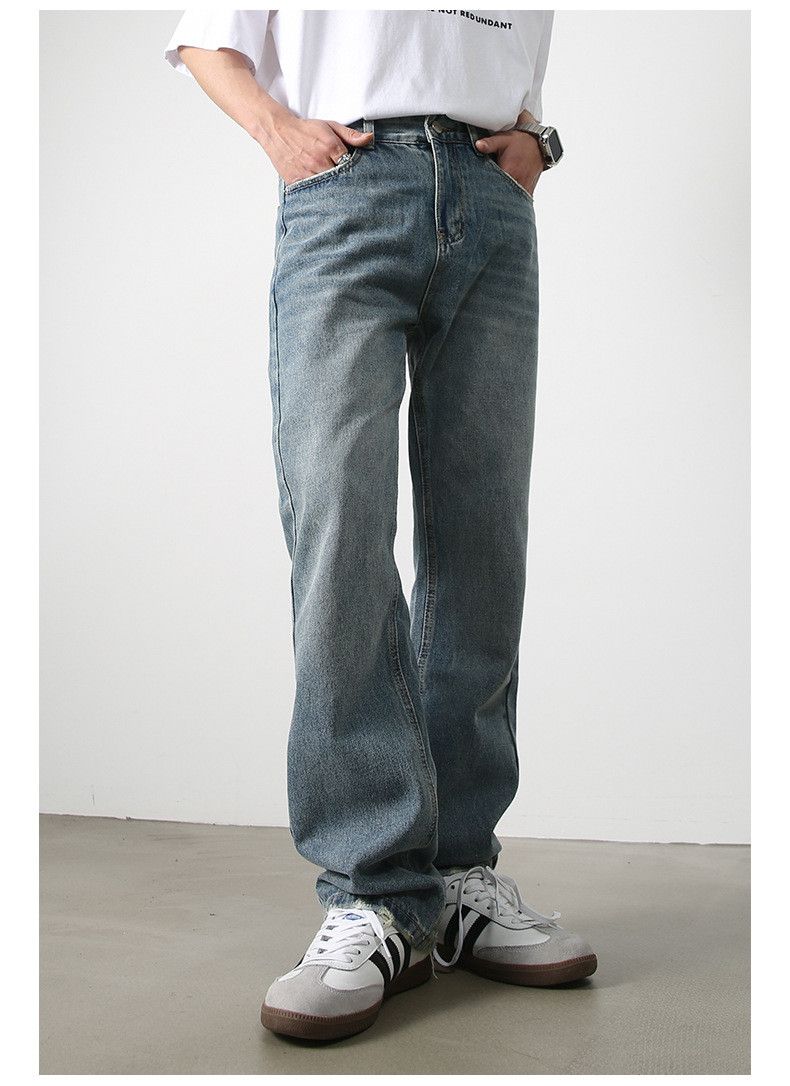 Japanese Brand × Jean Men's washed retro straight loose flared jeans Size US 32 / EU 48 - 2 Thumbnail