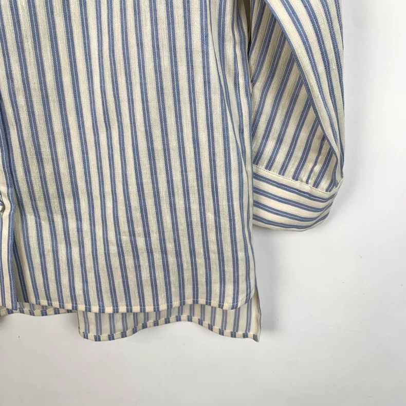 Gucci Gucci Size 38 Light blue cotton-linen blend striped lapel Size US XS / EU 42 / 0 - 4 Thumbnail