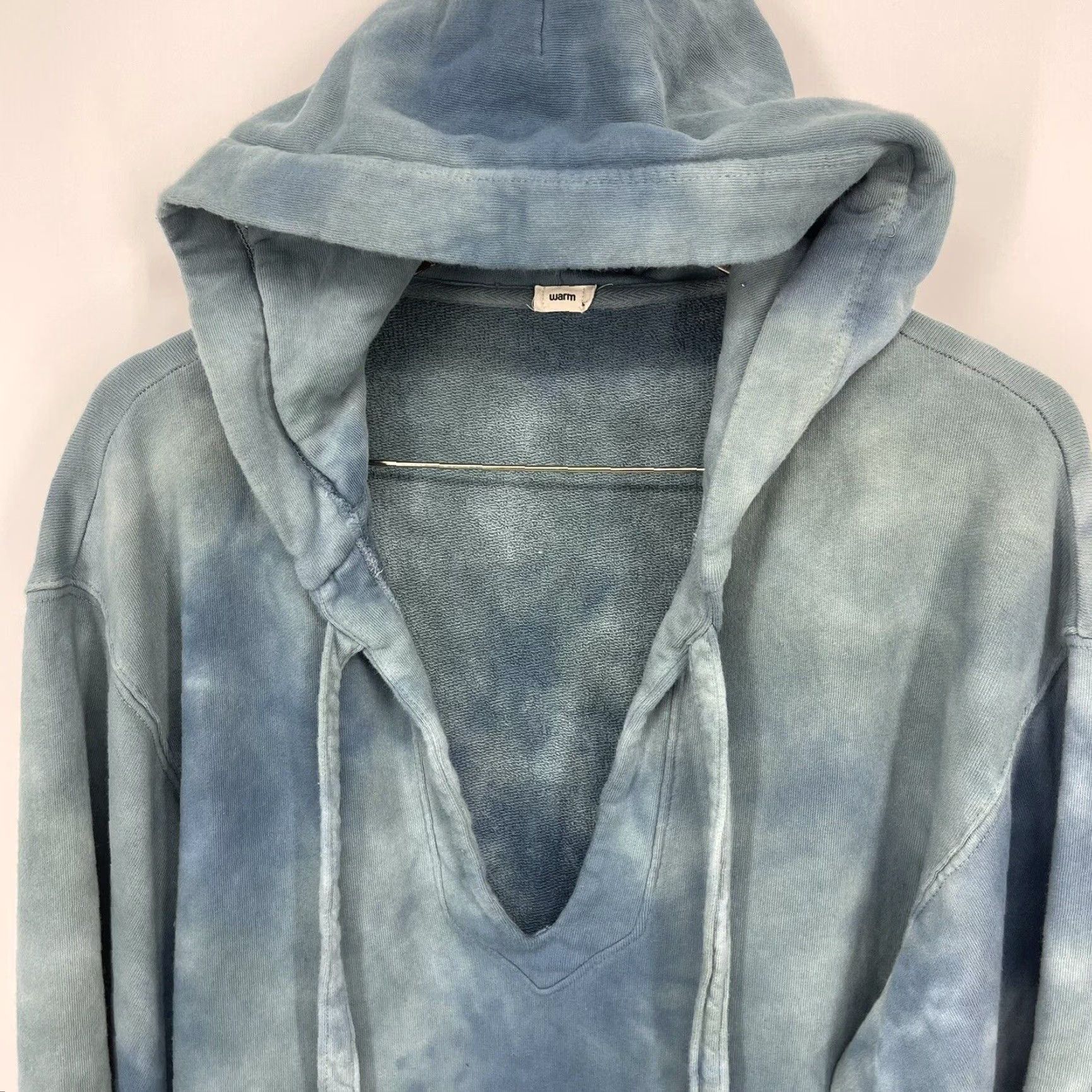 Vintage Warm NY Hoodie Sweatshirt Womens Large Blue Tie Dye Relaxed Boho Pocket 3/4 Sleeve Tunic V-Neck Casual Size L / US 10 / IT 46 - 2 Thumbnail