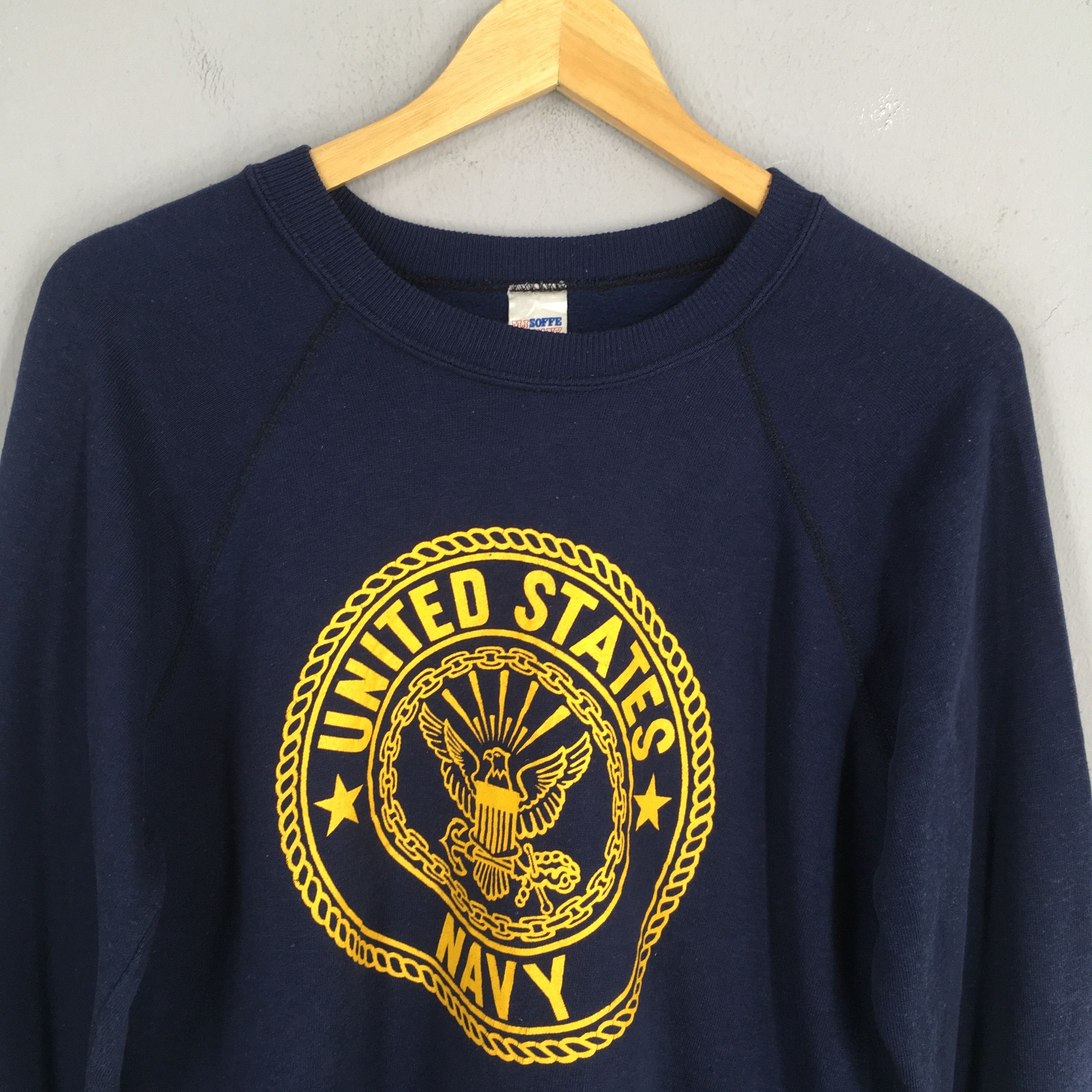 Soffe Vintage United States Navy Blue Sweatshirt Large Size US L / EU 52-54 / 3 - 2 Thumbnail