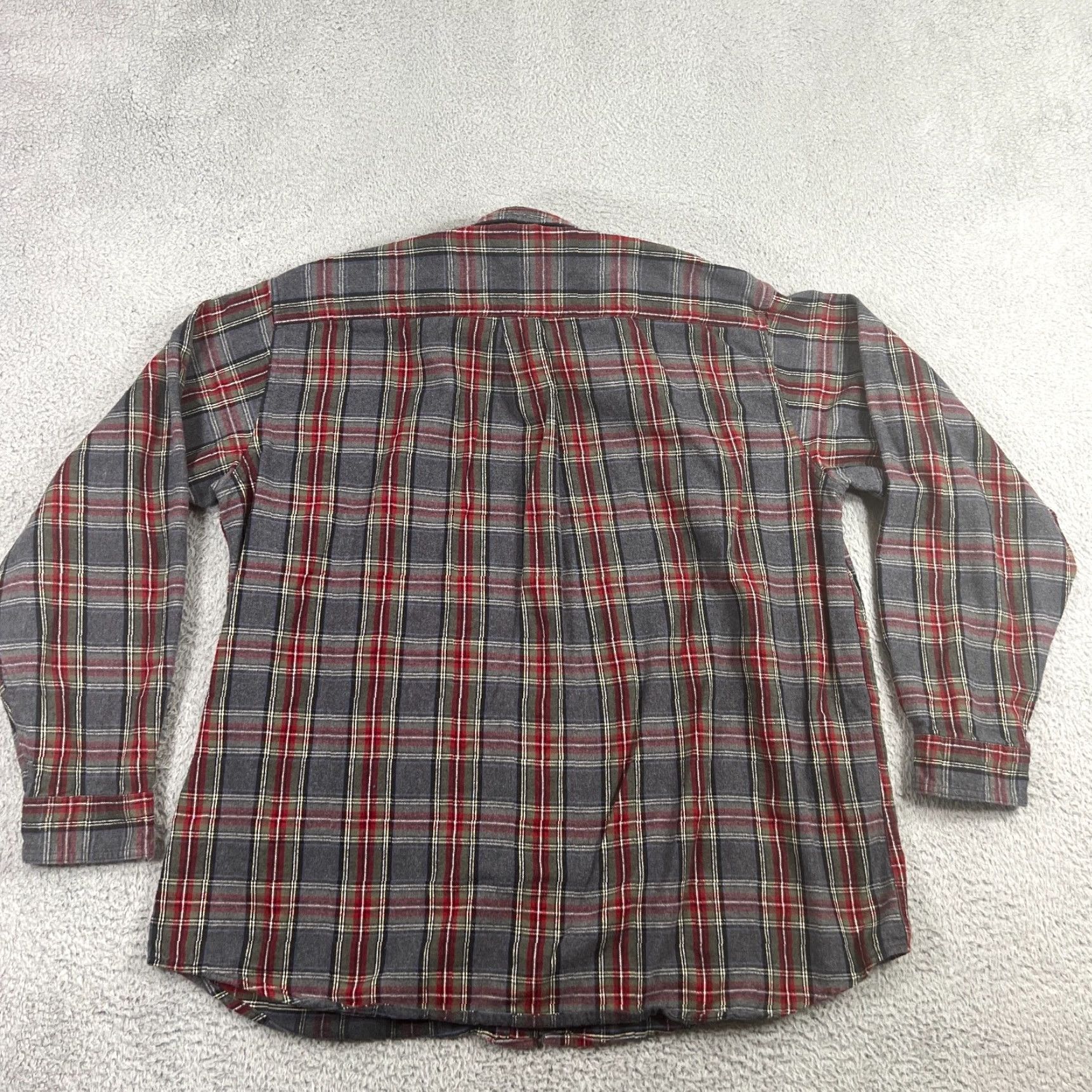 Vintage LL Bean Shirt Mens XL Gray Plaid Flannel Button-Down 228061 90s Outdoor Classic Mens Size US XL / EU 56 / 4 - 7 Thumbnail