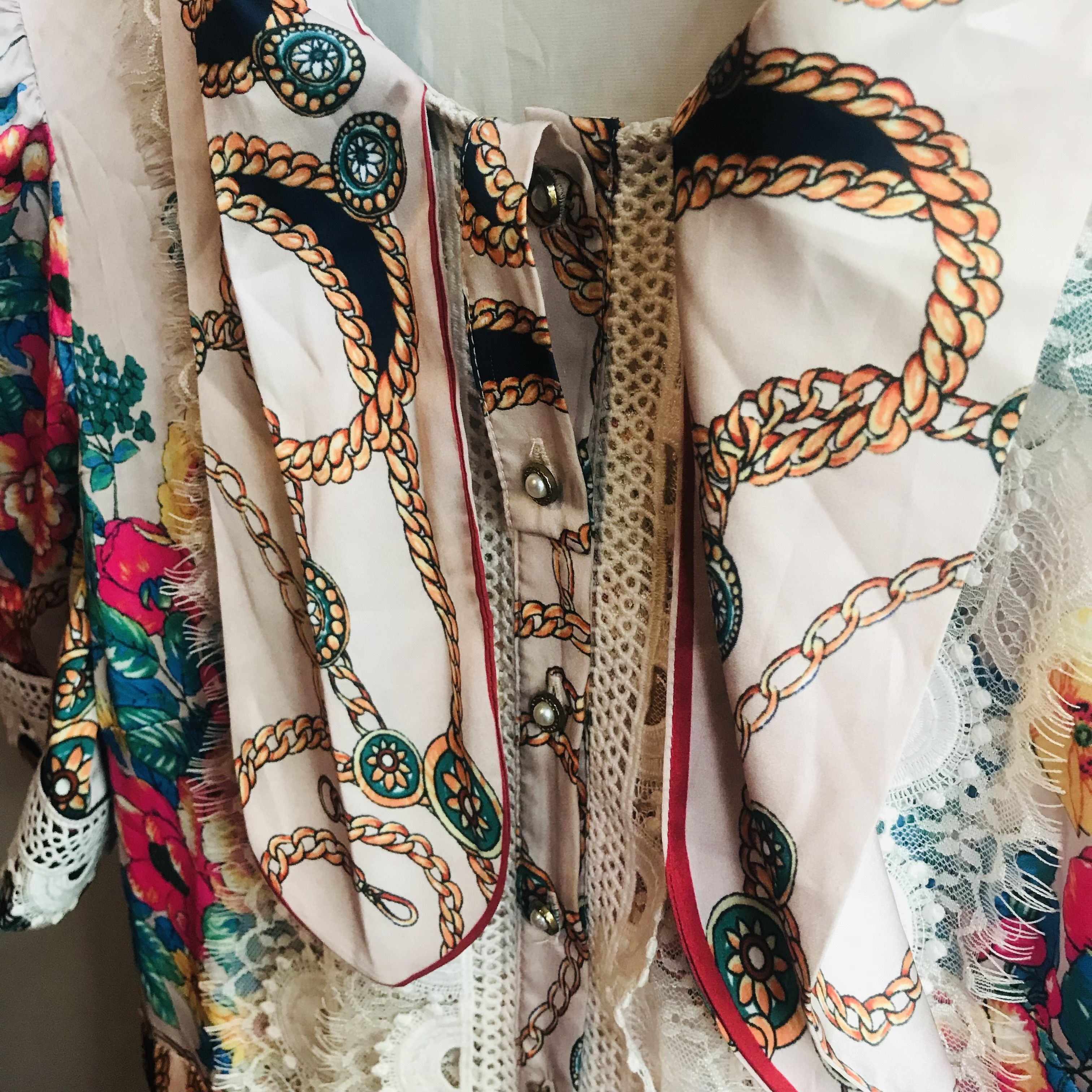 Vintage Vintage Floral Pleated Maxi Dress Size L / US 10 / IT 46 - 8 Thumbnail