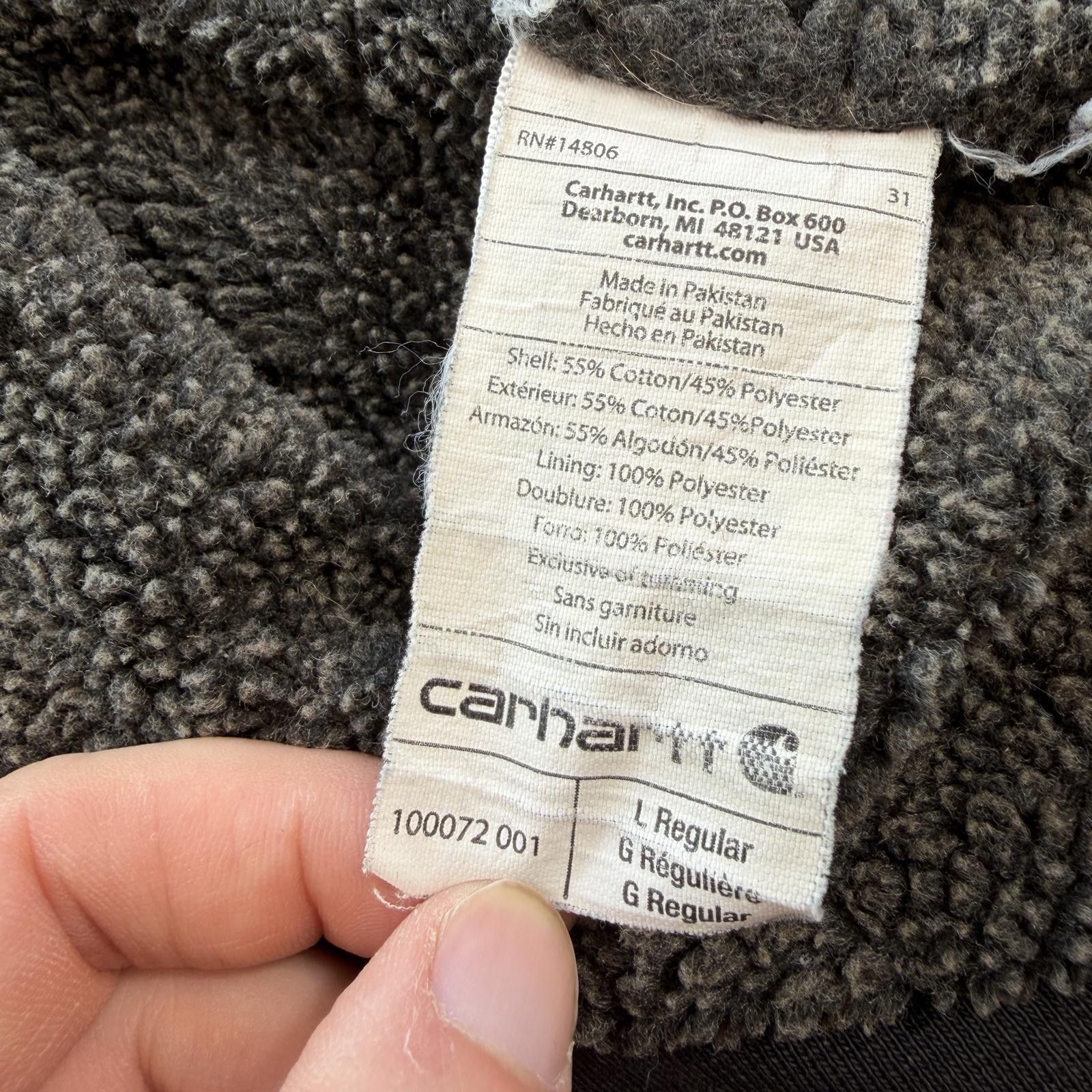 Carhartt Carhartt Sherpa Lined Zip Hoodie Brown Faded Work Jacket L Size US L / EU 52-54 / 3 - 5 Thumbnail
