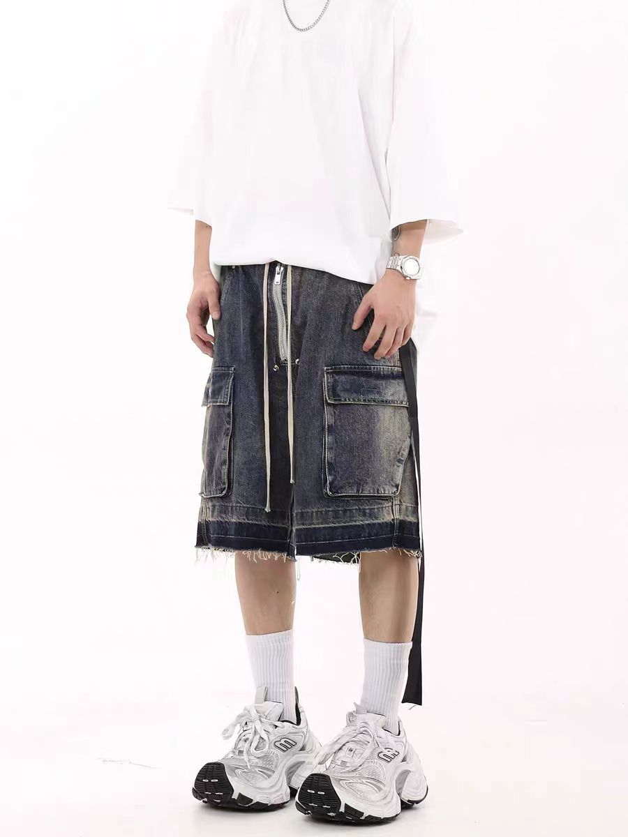 Japanese Brand × Vintage Vintage High Street Multi-Pocket Denim Shorts Size US 30 / EU 46 - 4 Thumbnail