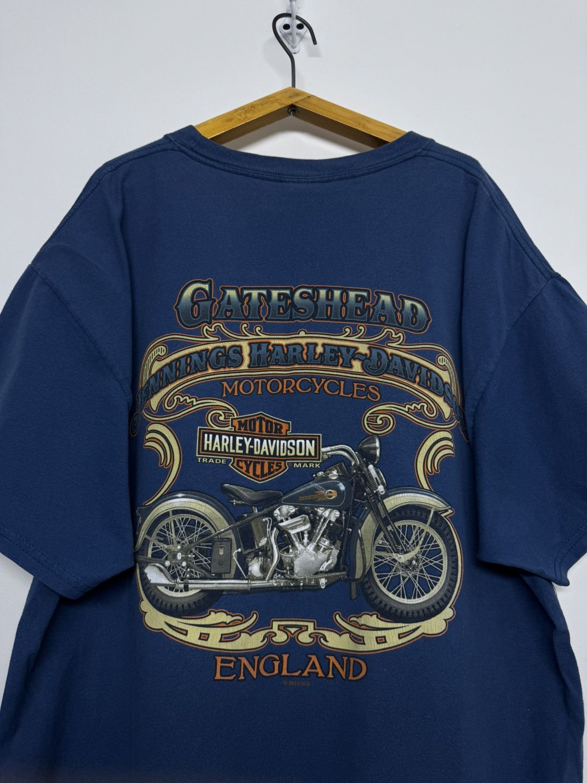 Harley Davidson Vintage Harley Davidson Corpus Christi Texas Tee Shirt Blue Size US XL / EU 56 / 4 - 4 Thumbnail
