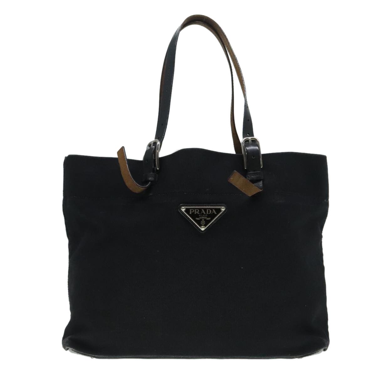 Prada Black Canvas Tote Bag (Pre-Owned) Size ONE SIZE - 1 Thumbnail