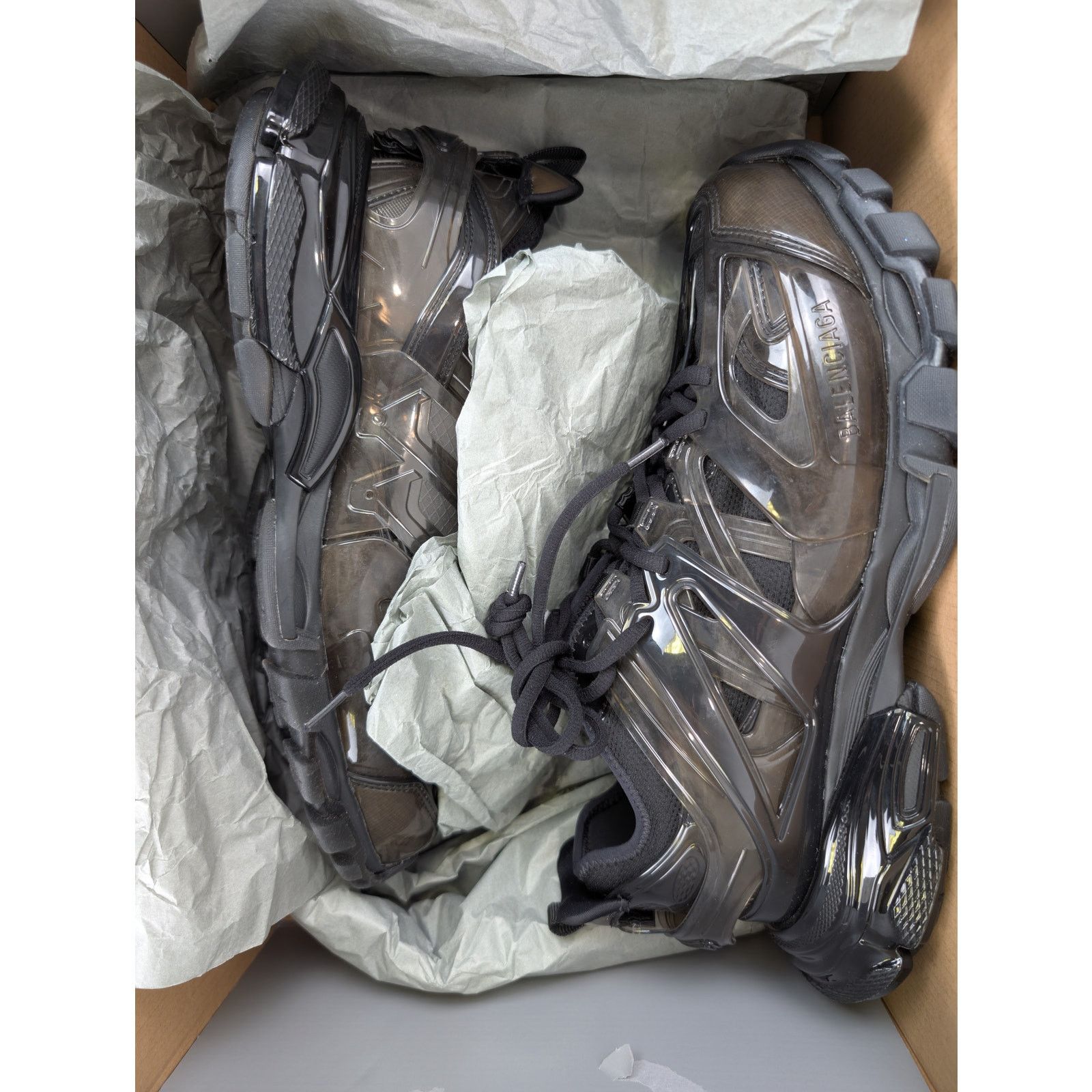 Balenciaga o1rshd1 Track Jelly Fish Track Sneakers in Black Size US 10 / EU 43 - 21 Thumbnail