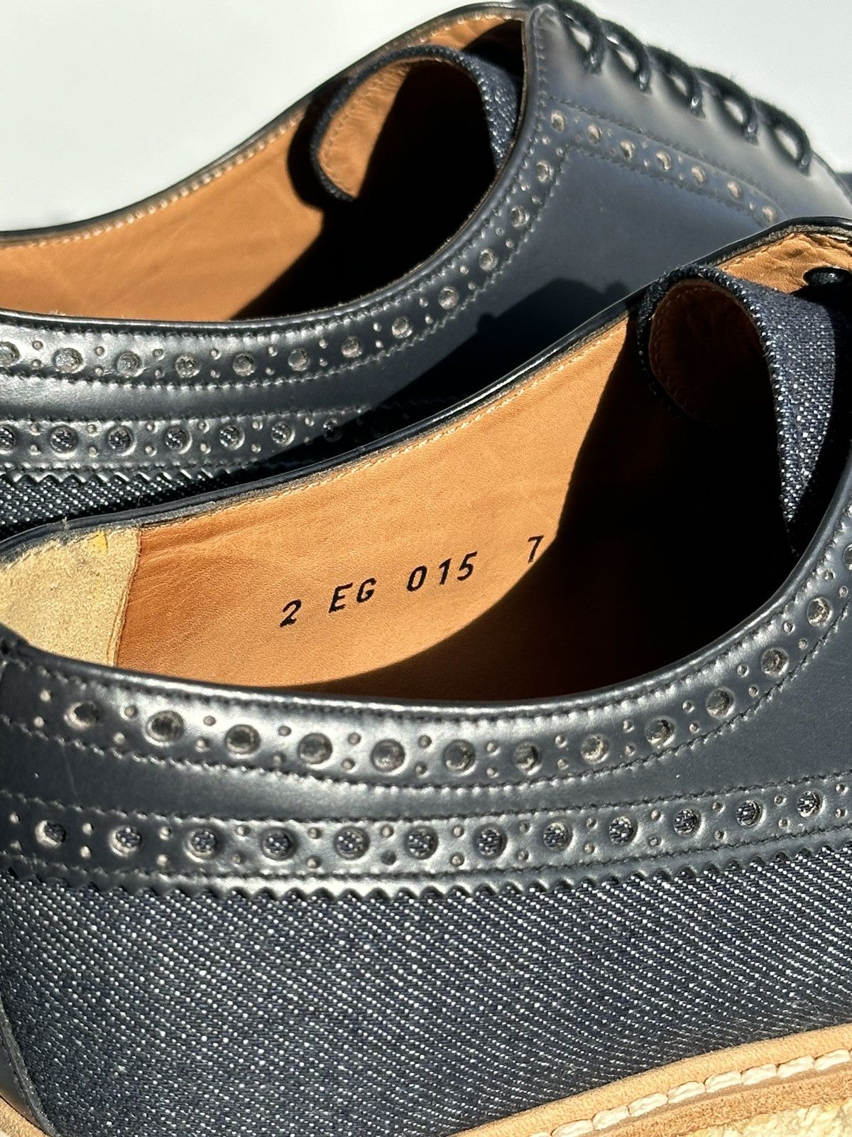 Prada PRADA 2015 Denim Platform Brogues Shoes 2EG015 runway punk Size US 9 / EU 42 - 12 Thumbnail
