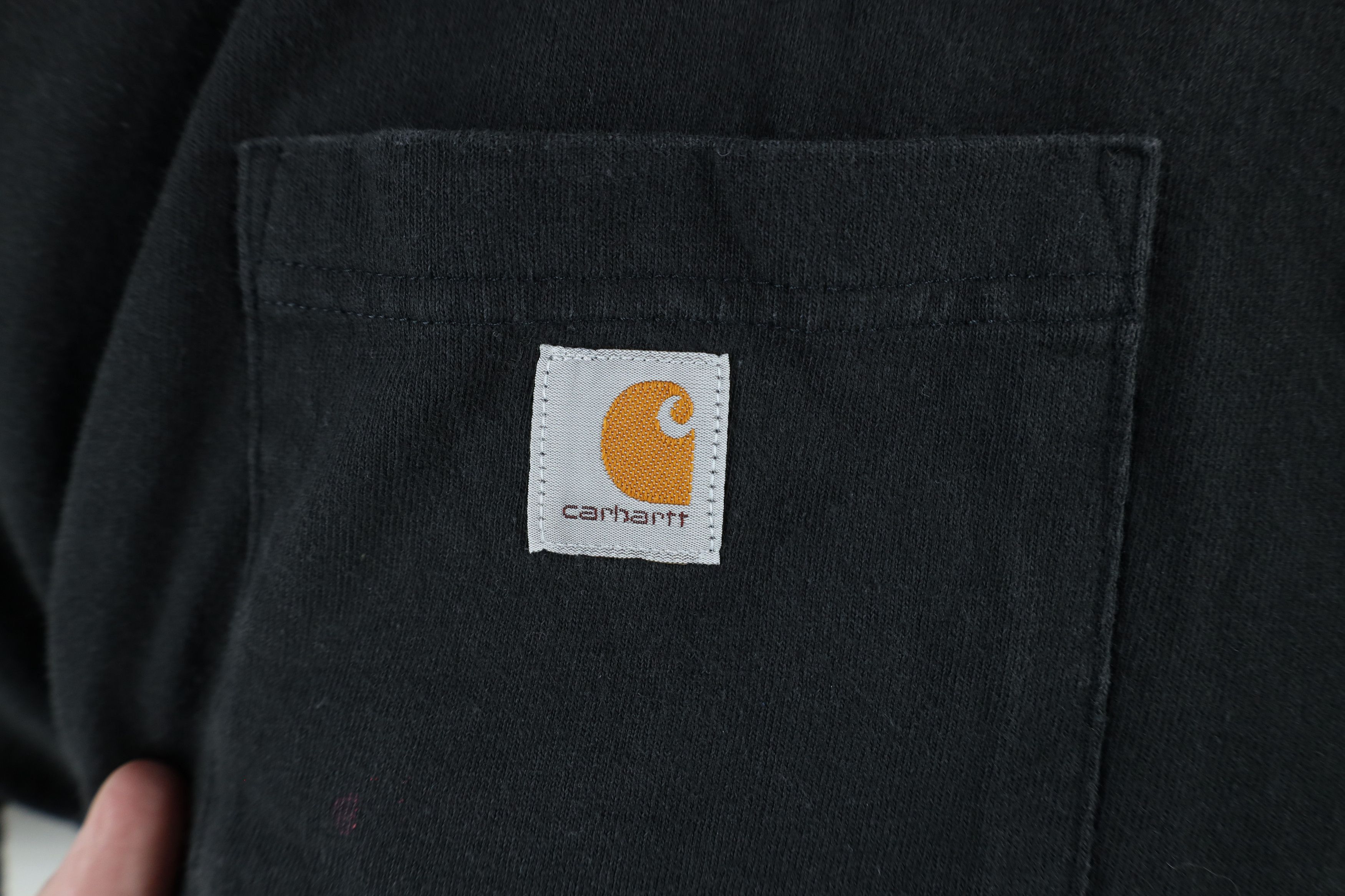 Carhartt × Vintage Vintage Carhartt Spell Out Pocket T-Shirt Black Cotton Size M / US 6-8 / IT 42-44 - 4 Thumbnail