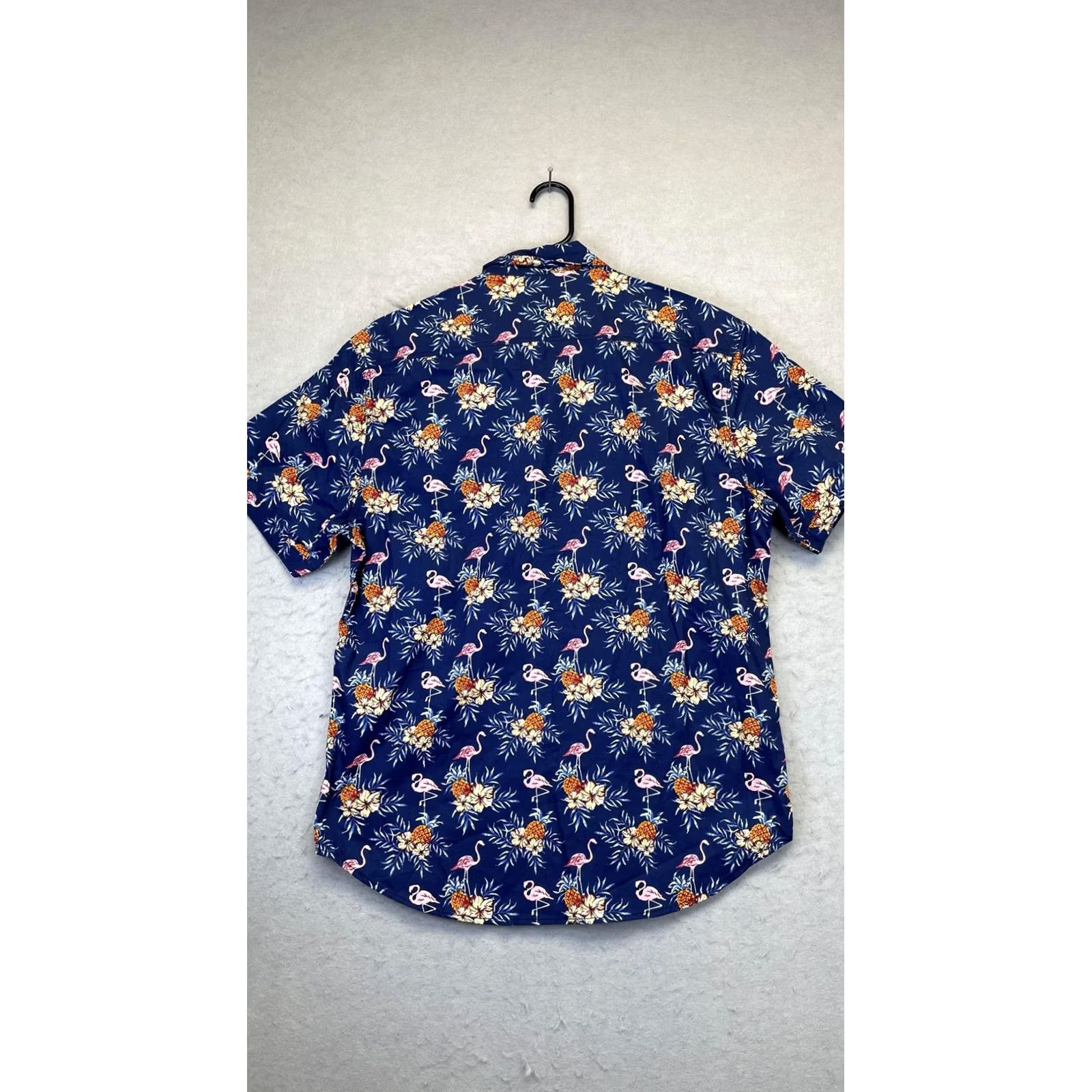 Paradise MBX Shirt Mens XL Navy Paradise Slim Fit Peached Poplin Hawaiian Size US XL / EU 56 / 4 - 7 Thumbnail