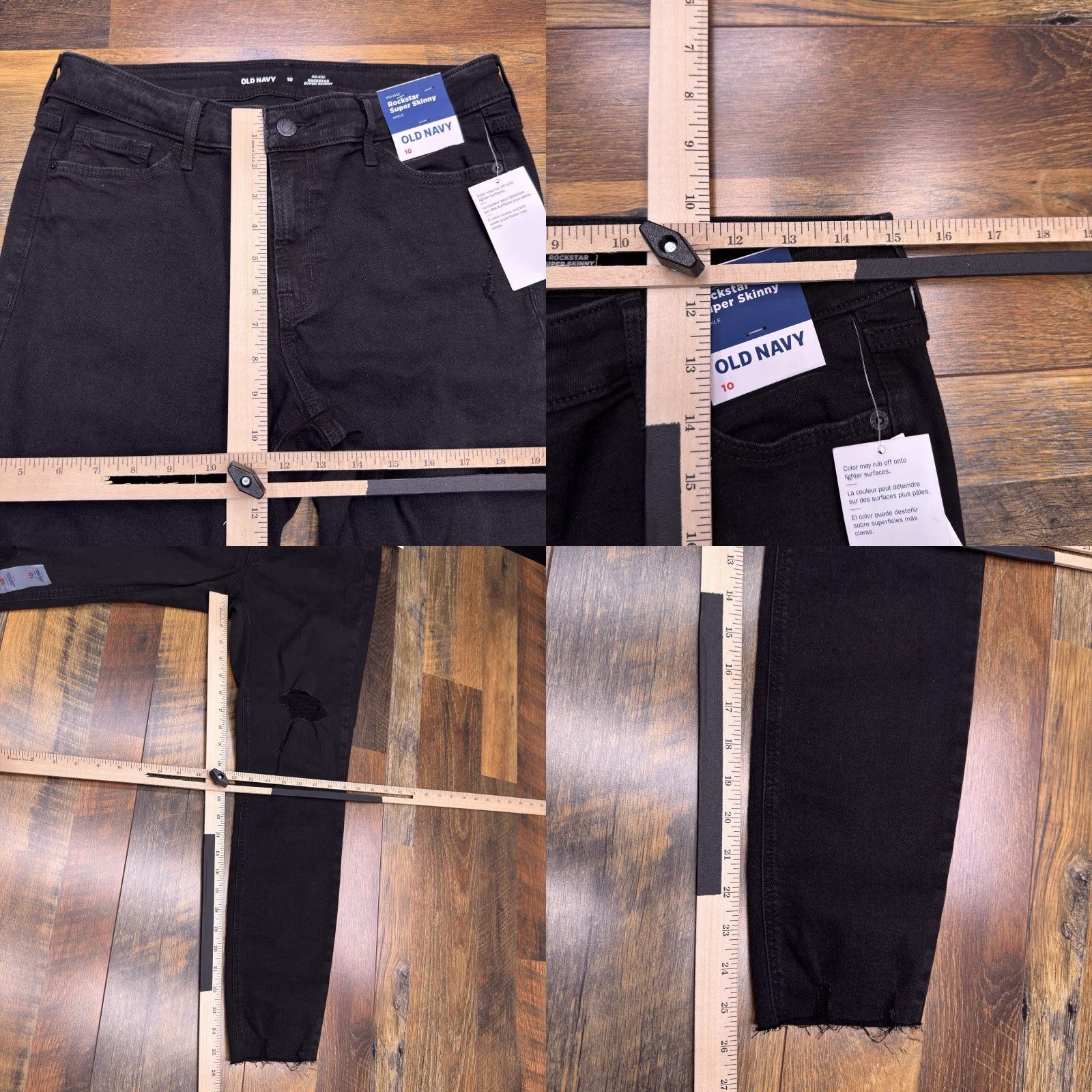 Old Navy Old Navy Jeans Women 10 Ankle Slim High Rise Dark Black Denim Stretch 5-Pocket City Modern Logo Vintage: No Ladies, Regular Size Xl? Size 32" / US 10 / IT 46 - 8 Thumbnail