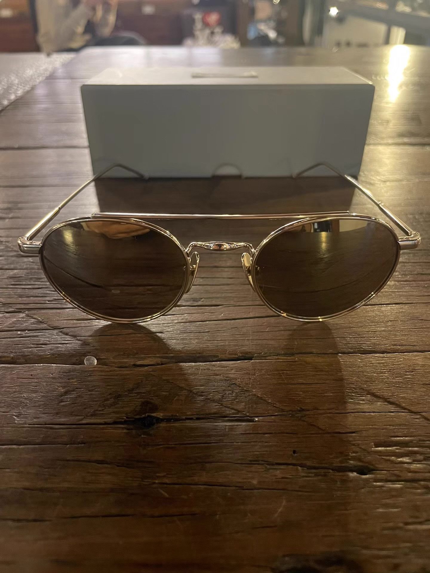 Thom Browne Thom Browne 12K gold-plated frame gold lens sunglasses Ｑ25 Size ONE SIZE - 1 Thumbnail
