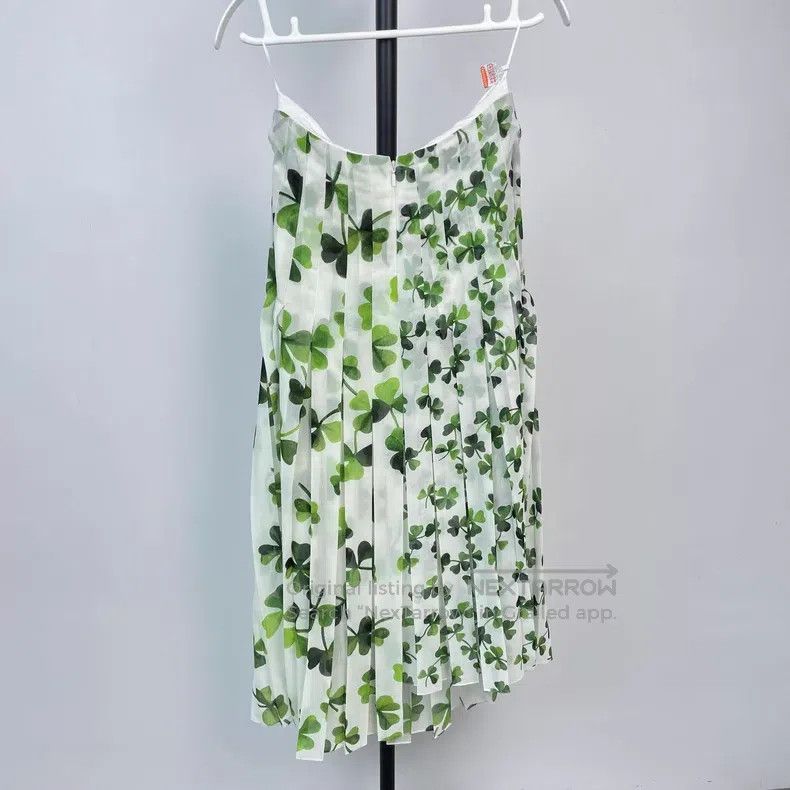 Loewe Loewe Green Chiffon Floral Dress Size 24" / US 00 / IT 34 - 5 Thumbnail
