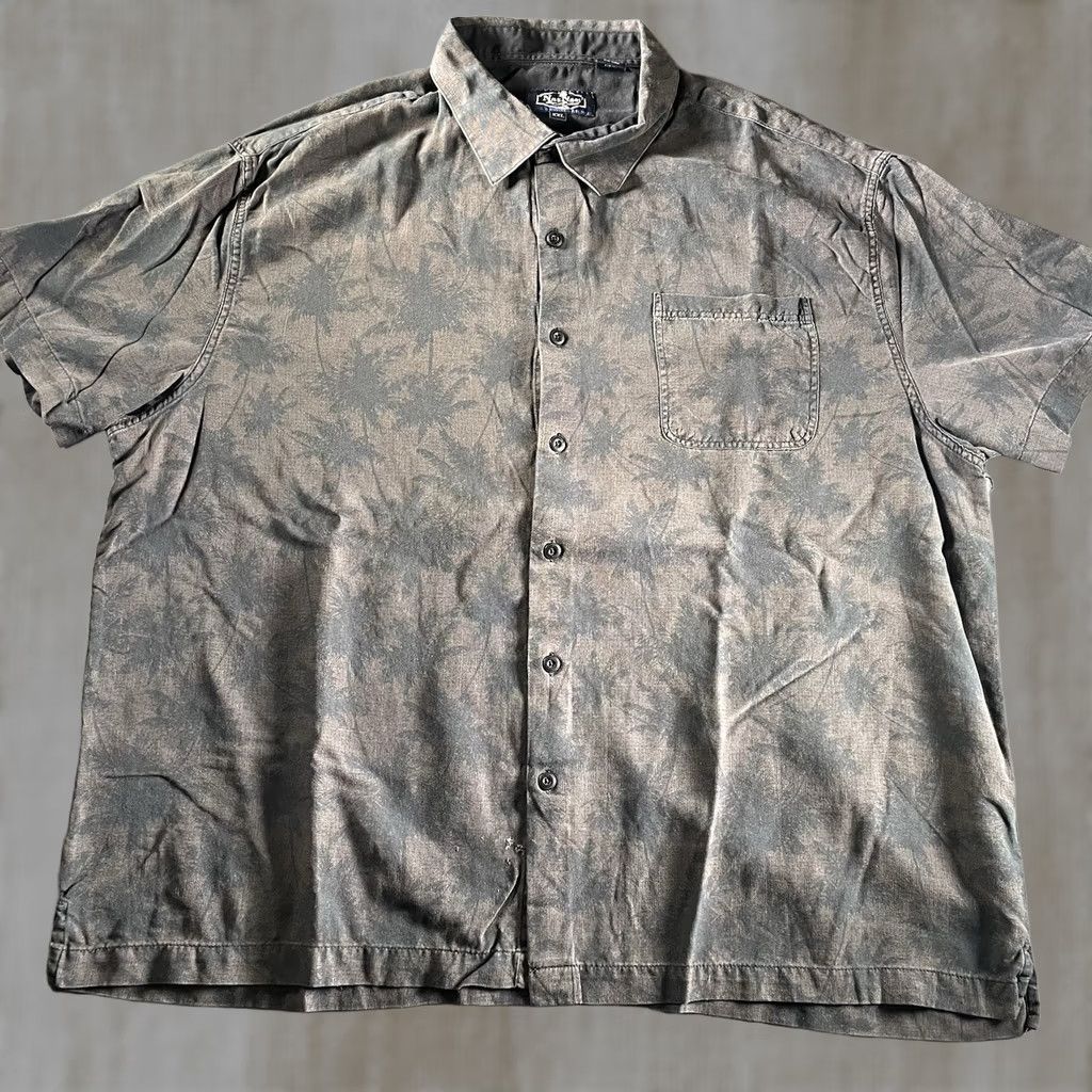 Nat Nast Nat Nast Shirt Mens 2XL Gray Palm Trees Short Sleeve Button Up Luxury Originals Size US XXL / EU 58 / 5 - 1 Thumbnail
