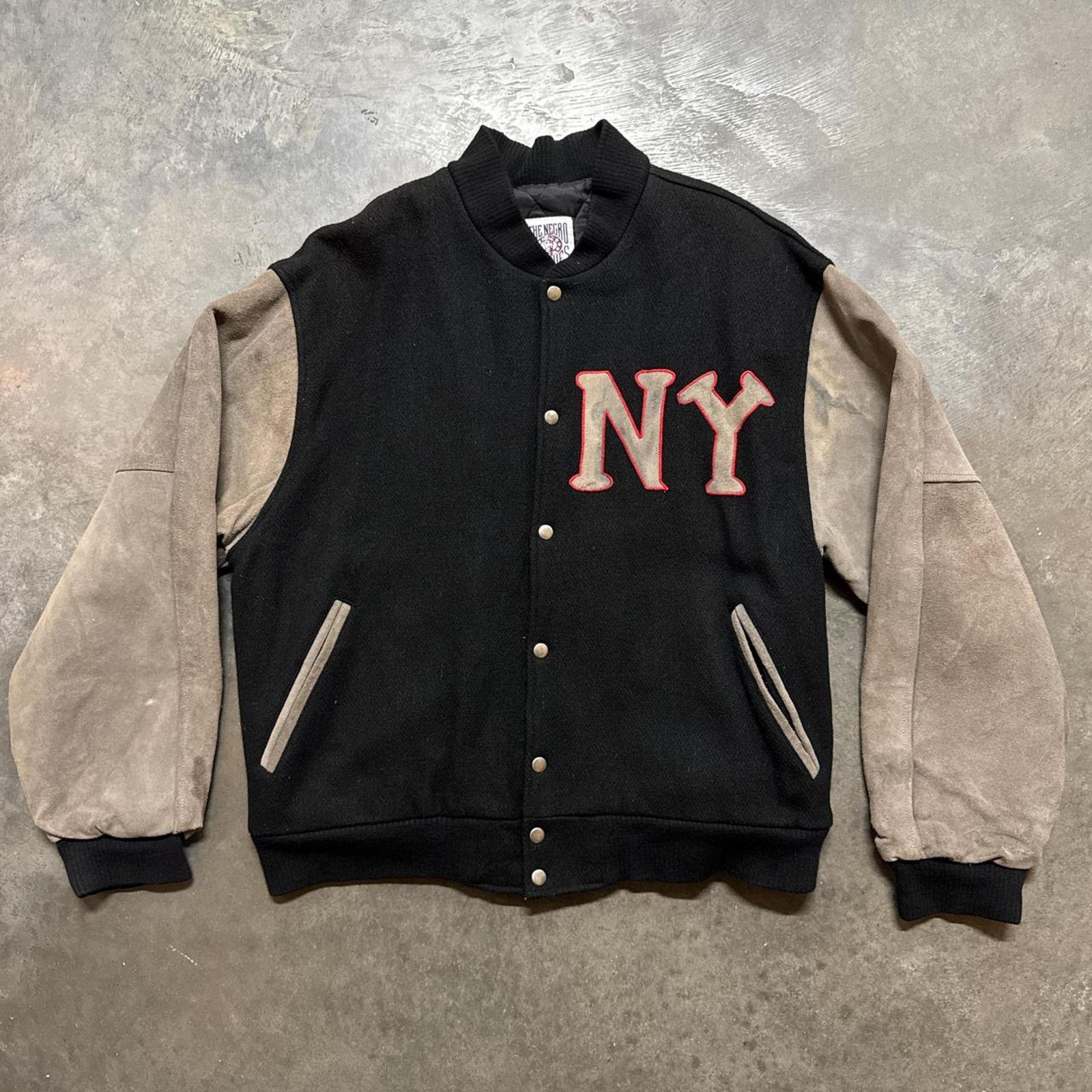 Vintage Vintage 90s New York Black Yankees MLB Leather Jacket Size US L / EU 52-54 / 3 - 4 Thumbnail