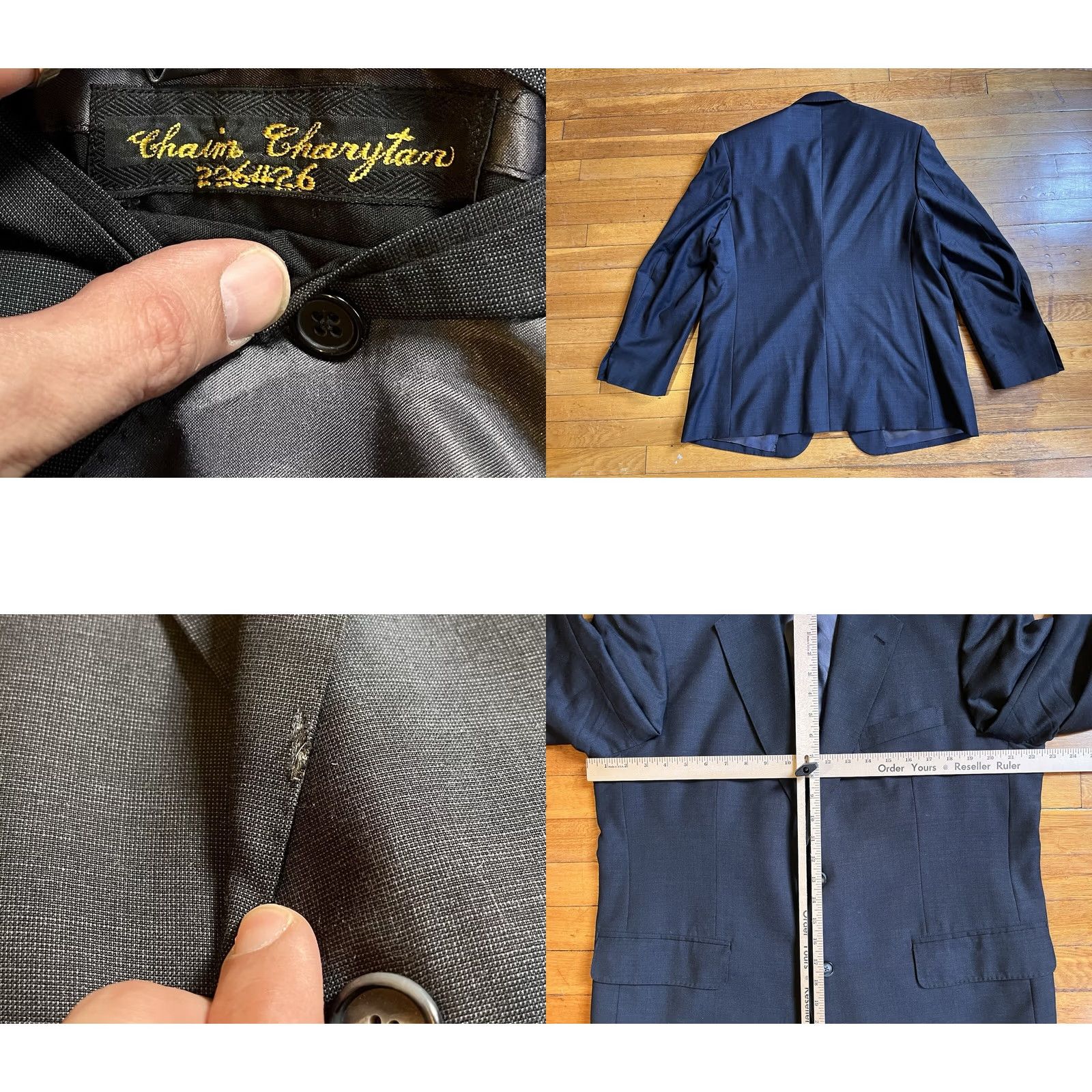 Ermenegildo Zegna VINTAGE? No — Ermenegildo Zegna Blazer Men’s 44R Grey Wool Solid Notch Lapel 2-Button Single-Breasted Regular Fits Mens Size 44R - 8 Thumbnail