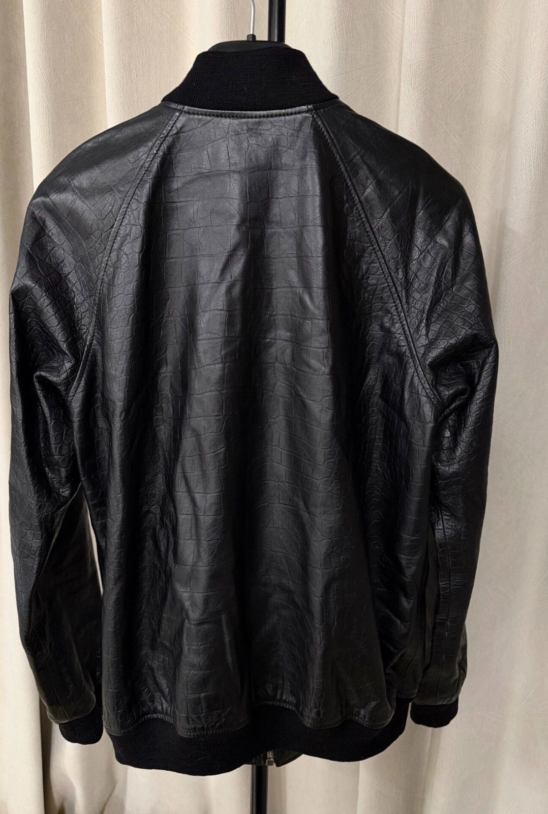Saint Laurent Paris Saint Laurent SLP 15FW Crocodile Embossed Leather Jacket Size XS / US 0-2 / IT 36-38 - 2 Thumbnail