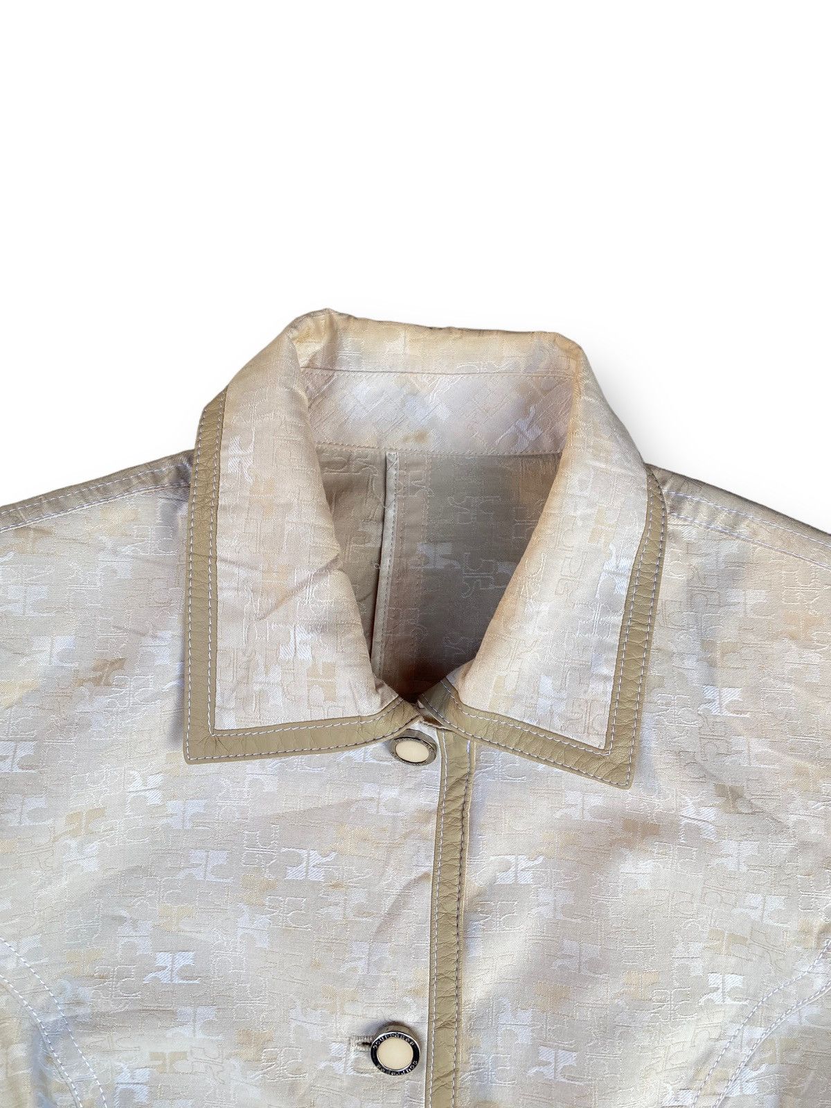 Andre Courreges × Courreges × Designer Iconic Vinyl Courreges Hologram Blazer Jacket. #B9 Size S / US 4 / IT 40 - 2 Thumbnail