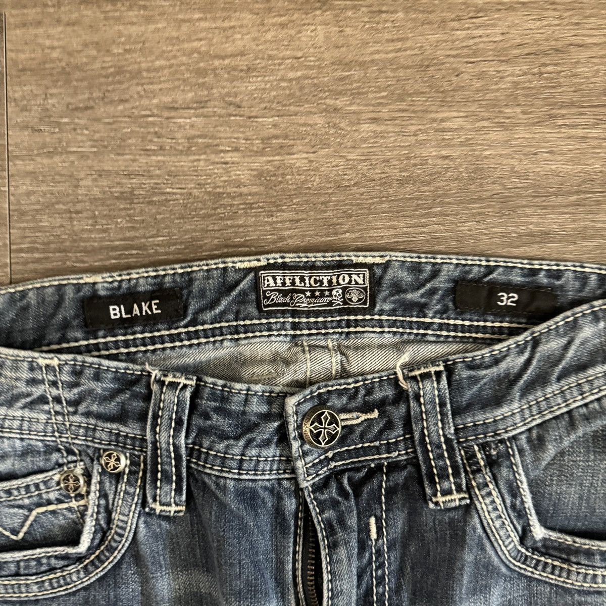 Affliction × Vintage Crazy Vintage y2k Affliction wide leg archive style jeans d Size US 32 / EU 48 - 7 Thumbnail