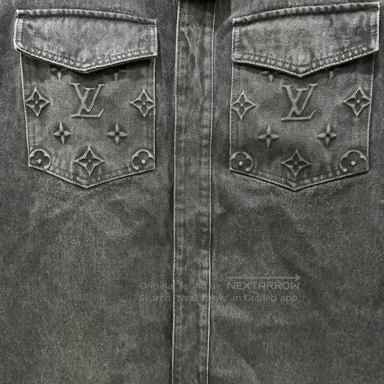 Louis Vuitton Louis Vuitton Embossed logo denim jacket Size US XXL / EU 58 / 5 - 3 Thumbnail