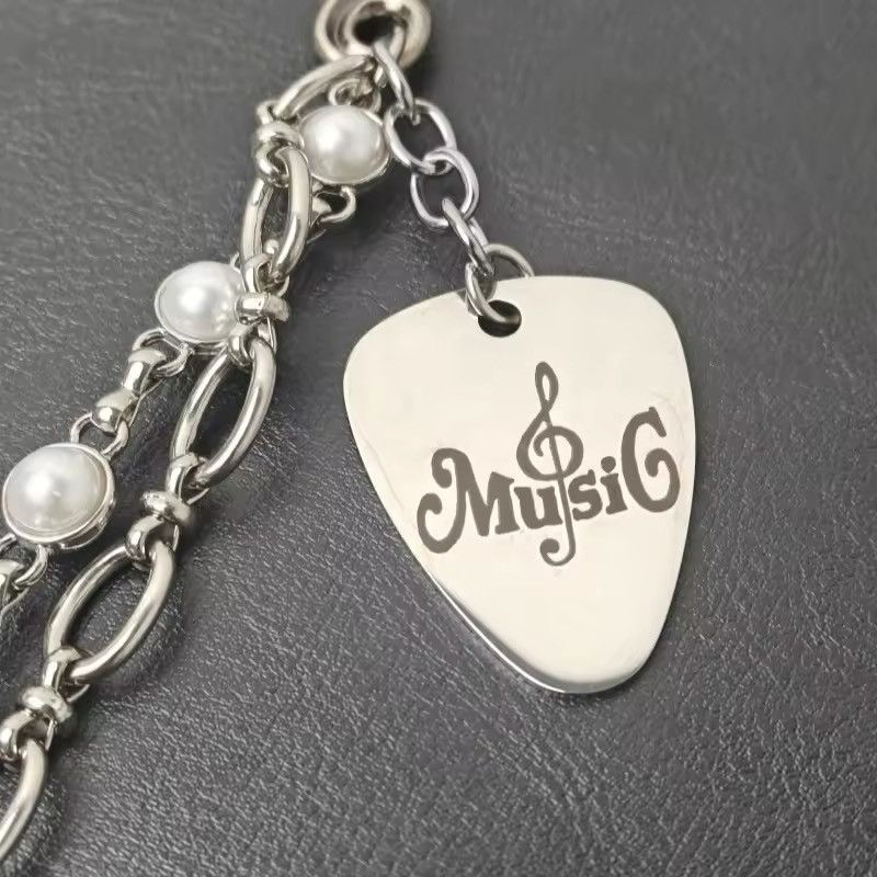 Japanese Brand × Jewelry Guitar Pick Metal Pearl Double-deck Pants Chain Size ONE SIZE - 5 Thumbnail