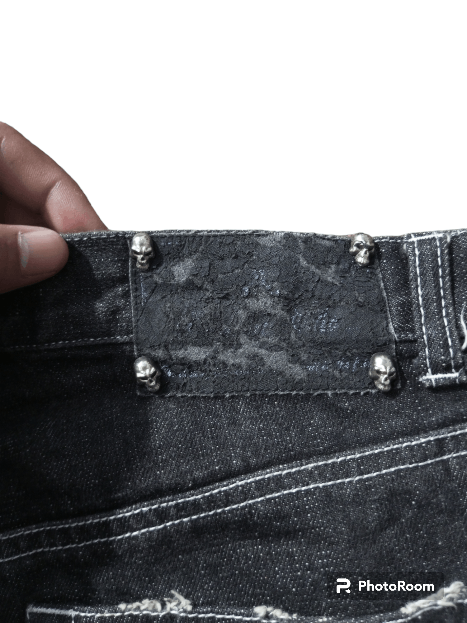 BERNINGS SHO Berning sho punk studded skull flared distressed jeans Size US 30 / EU 46 - 13 Thumbnail