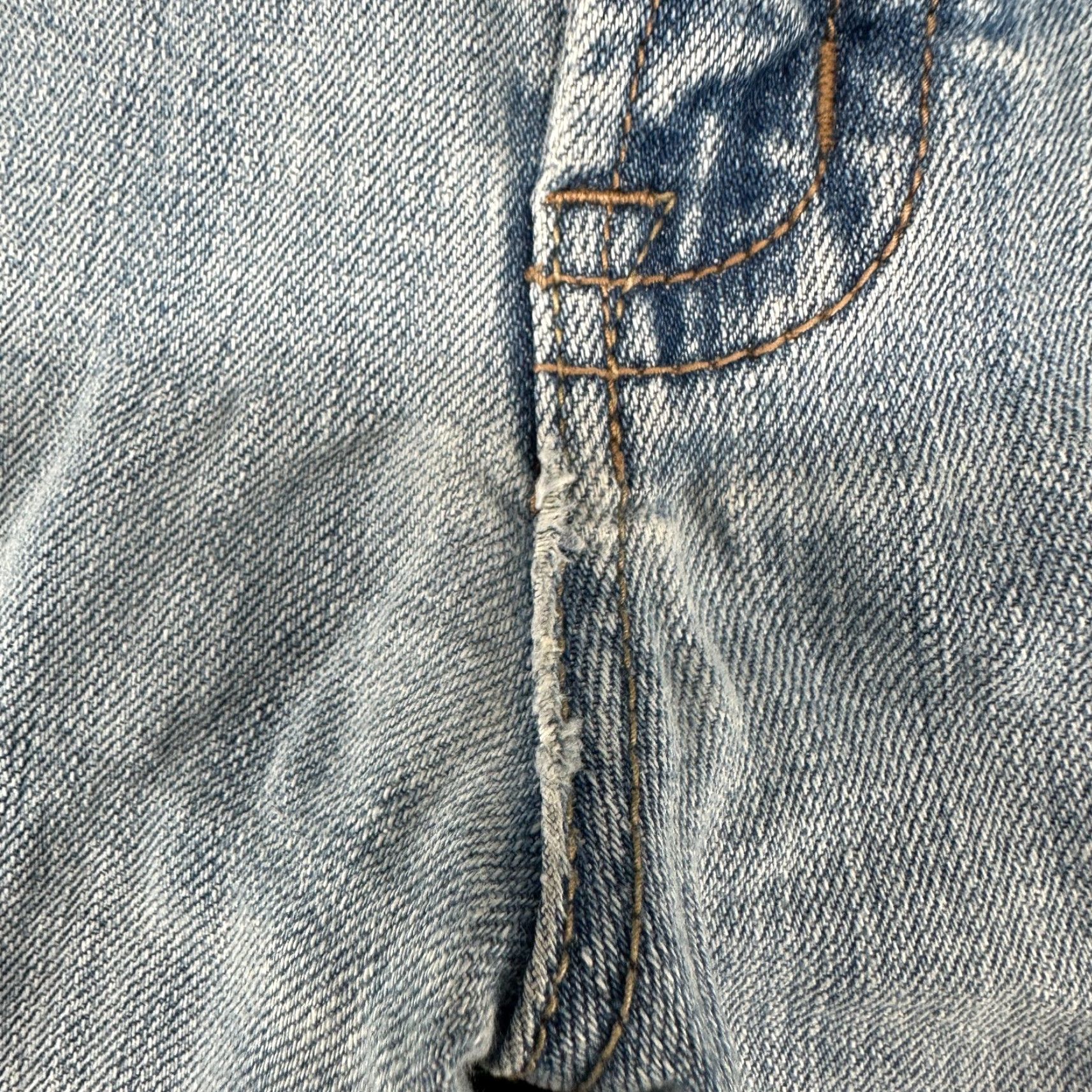 CO Cowgirl Tuff Jeans Women 33x33 Blue Buck Relaxed Bootcut Light Wash Embroidered Size 24" / US 00 / IT 34 - 5 Thumbnail