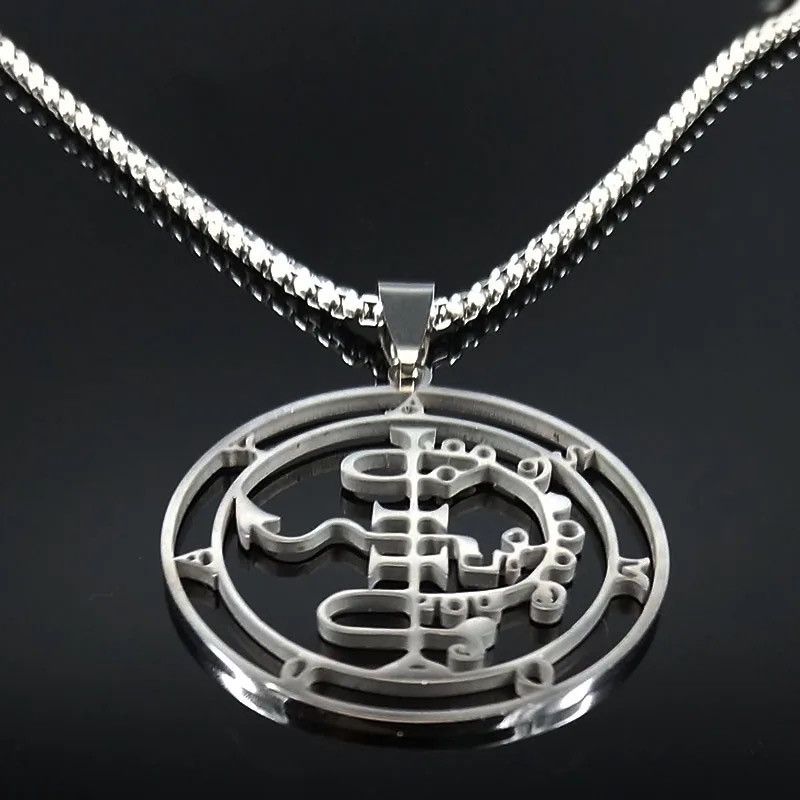 Jewelry × Vintage Sigeal Sigil De Lucifer Stainless Steel Satan Necklace Size ONE SIZE - 2 Thumbnail