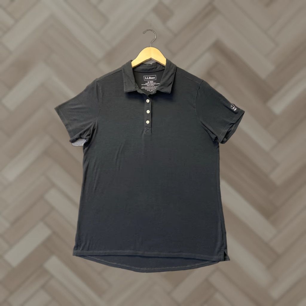 Vintage VINTAGE L.L. Bean Polo Shirt Men’s Medium Black Cotton 90s Classic USA Size M / US 6-8 / IT 42-44 - 1 Thumbnail