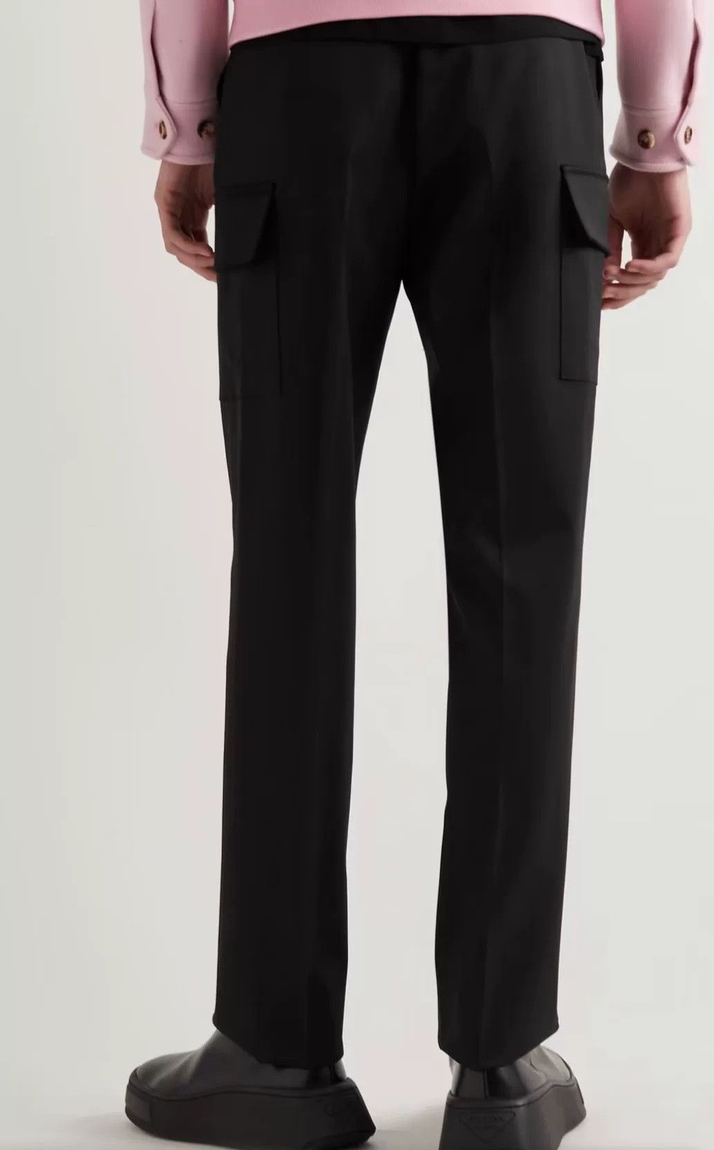 Valentino Valentino Black Straight-Leg Relaxed Cargo Pants Size US 30 / EU 46 - 2 Thumbnail