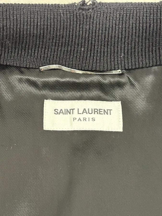 Saint Laurent Paris FW2017 Saint Laurent Red Flames Black Leather Bombers Jacket Size US L / EU 52-54 / 3 - 11 Thumbnail